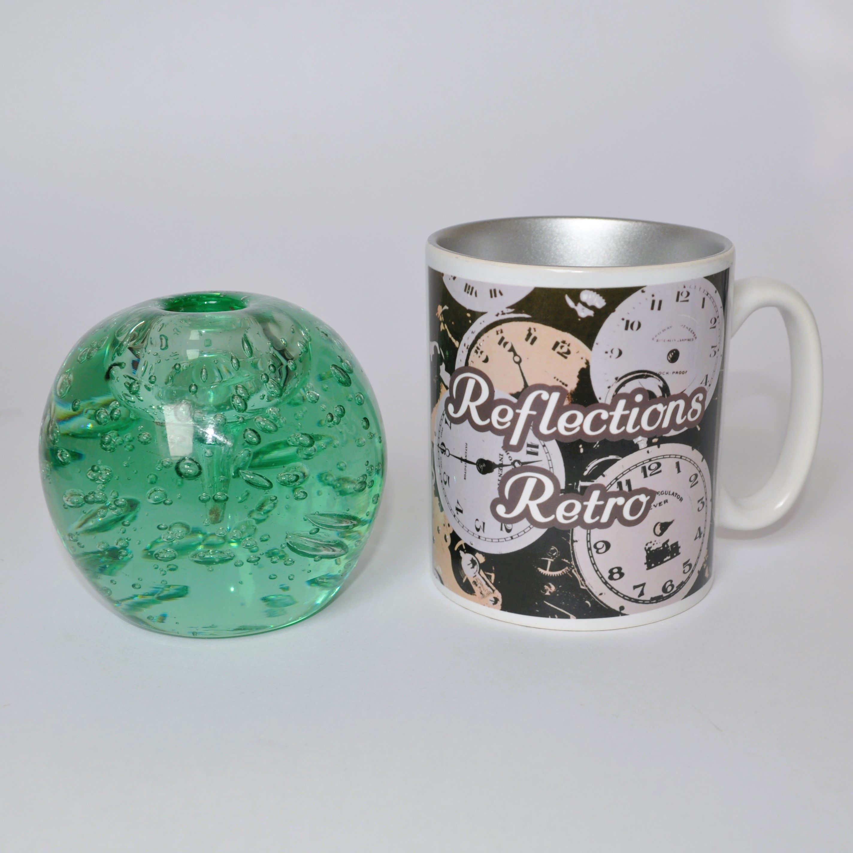 Antique Glass Dump Weight Inkwell / Paperweight 