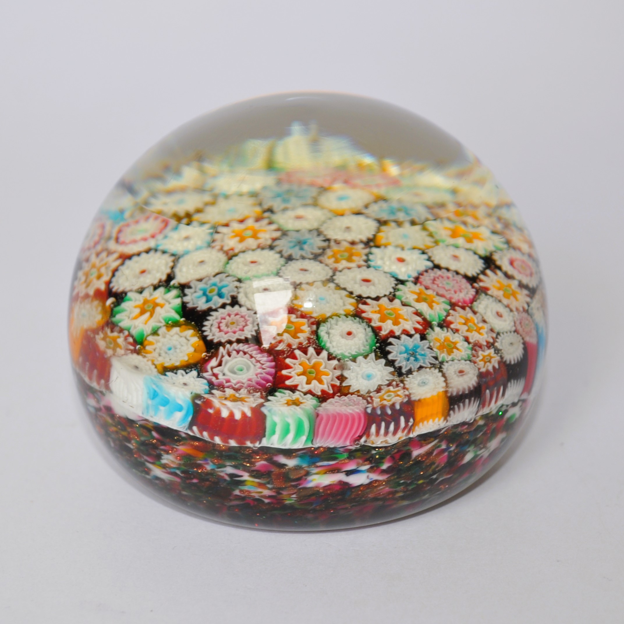 Vintage Murano Millefiori Glass Paperweight