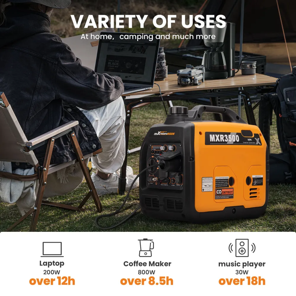 MXR 3500 Watt Portable Inverter Generator Quiet Generator