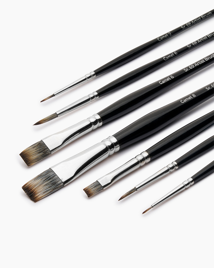 Camel  Artist  Brushes   Round, Flat 