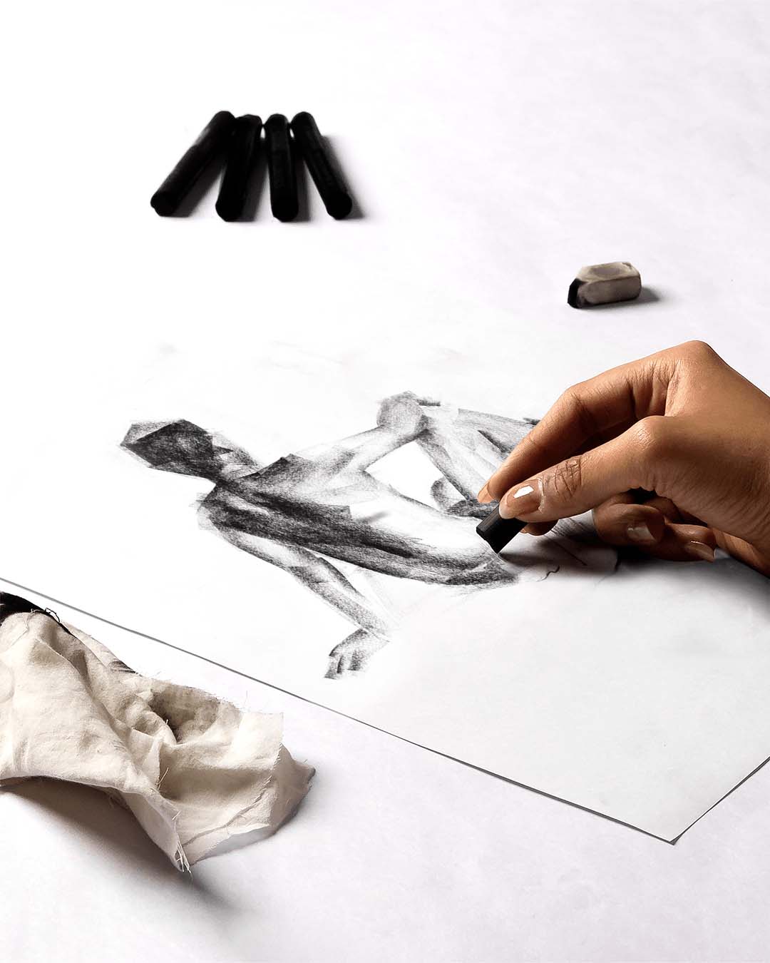 Camel  Compressed  Charcoal  Sticks 