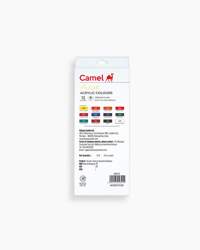 Camel  Artist     Acrylics  12  shades