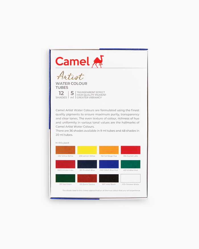     Camel Artist  Water  Colours 12  shades  in  5  ml 