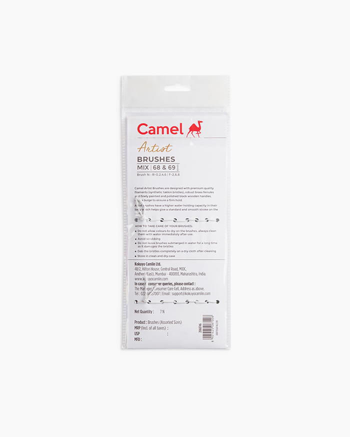 Camel  Artist  Brushes   Round, Flat 