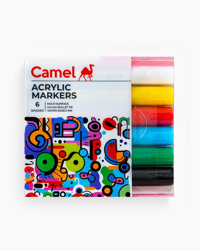 Camel  Acrylic  Markers   6  shades