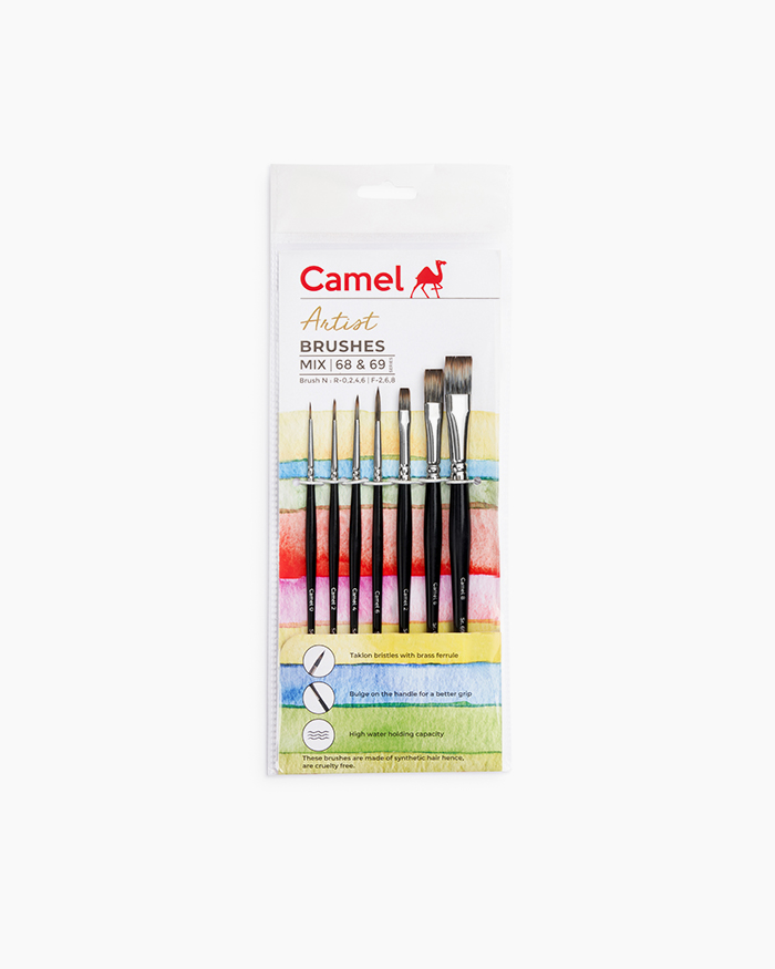 Camel  Artist  Brushes   Round, Flat 