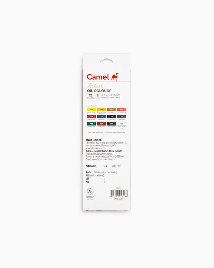 Camel  Artist  Oil  Colours 12  shades 