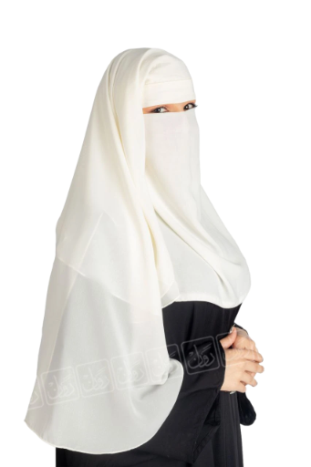 Queen White Niqab