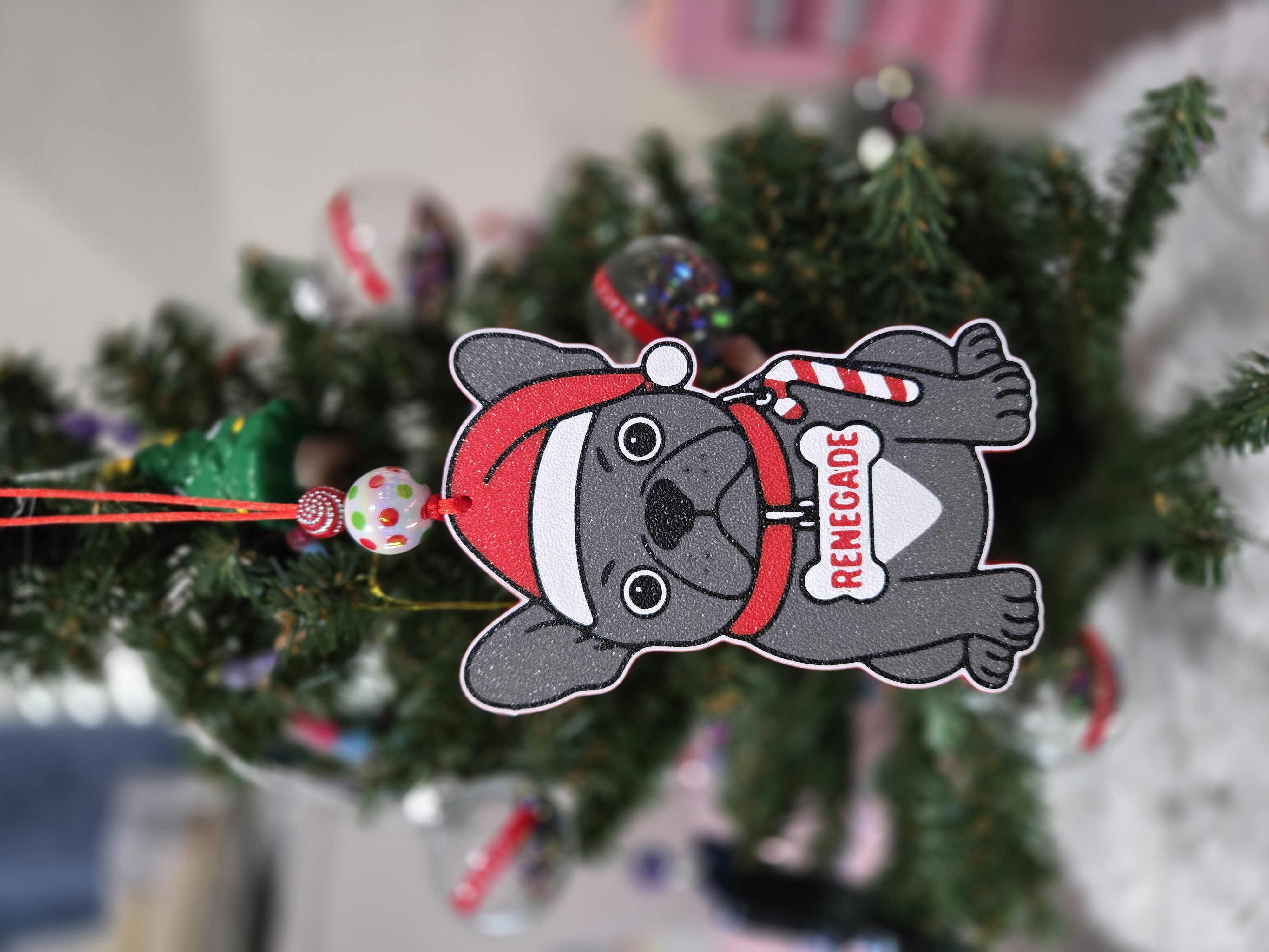 French Bulldog Christmas Tree Ornament