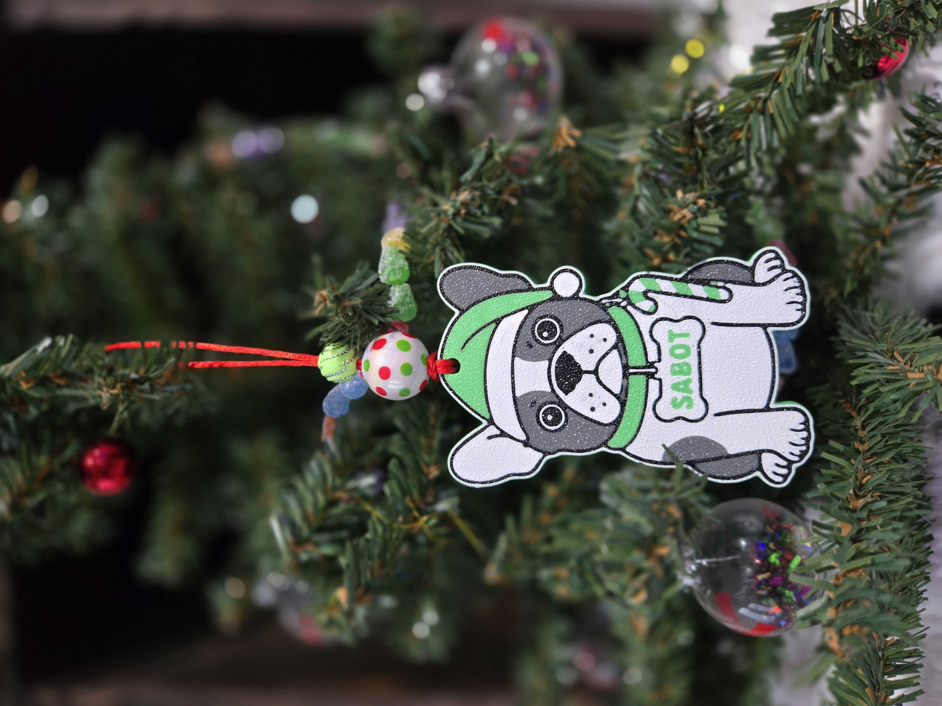 French Bulldog Christmas Tree Ornament