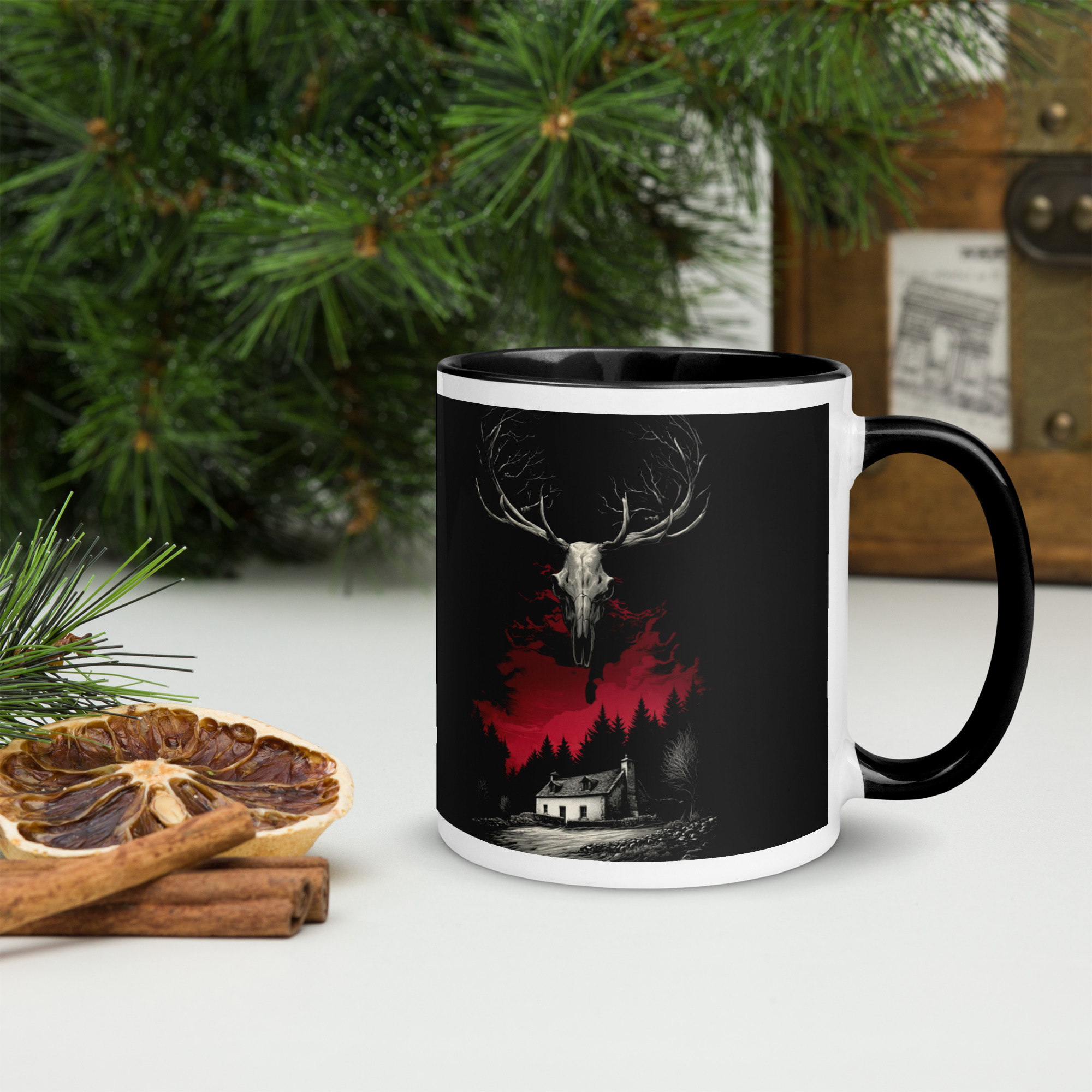 Mug with Colour Inside - Strathmor Forest Cover Design