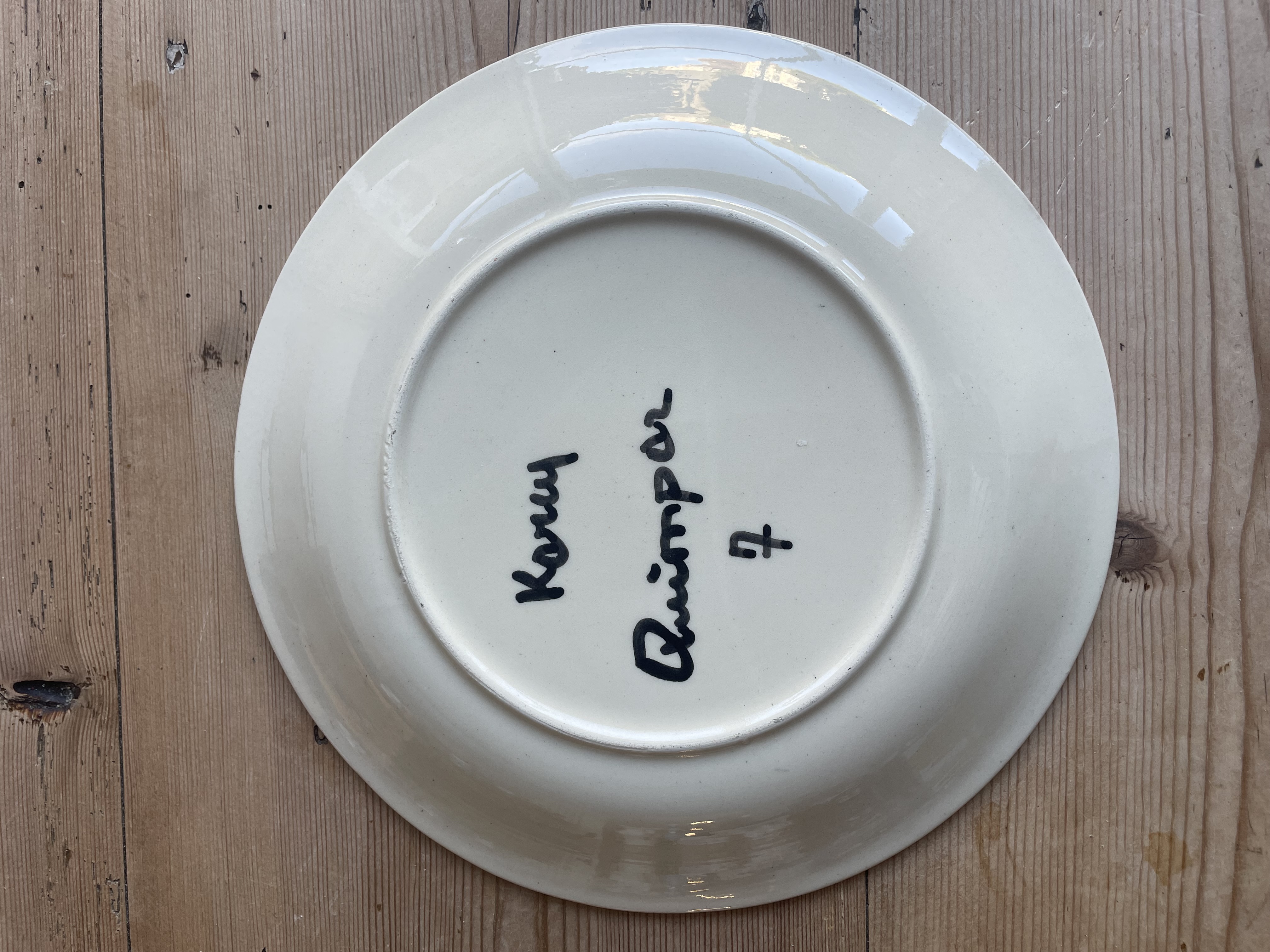 Assiette Quimper signée Simone Carrié