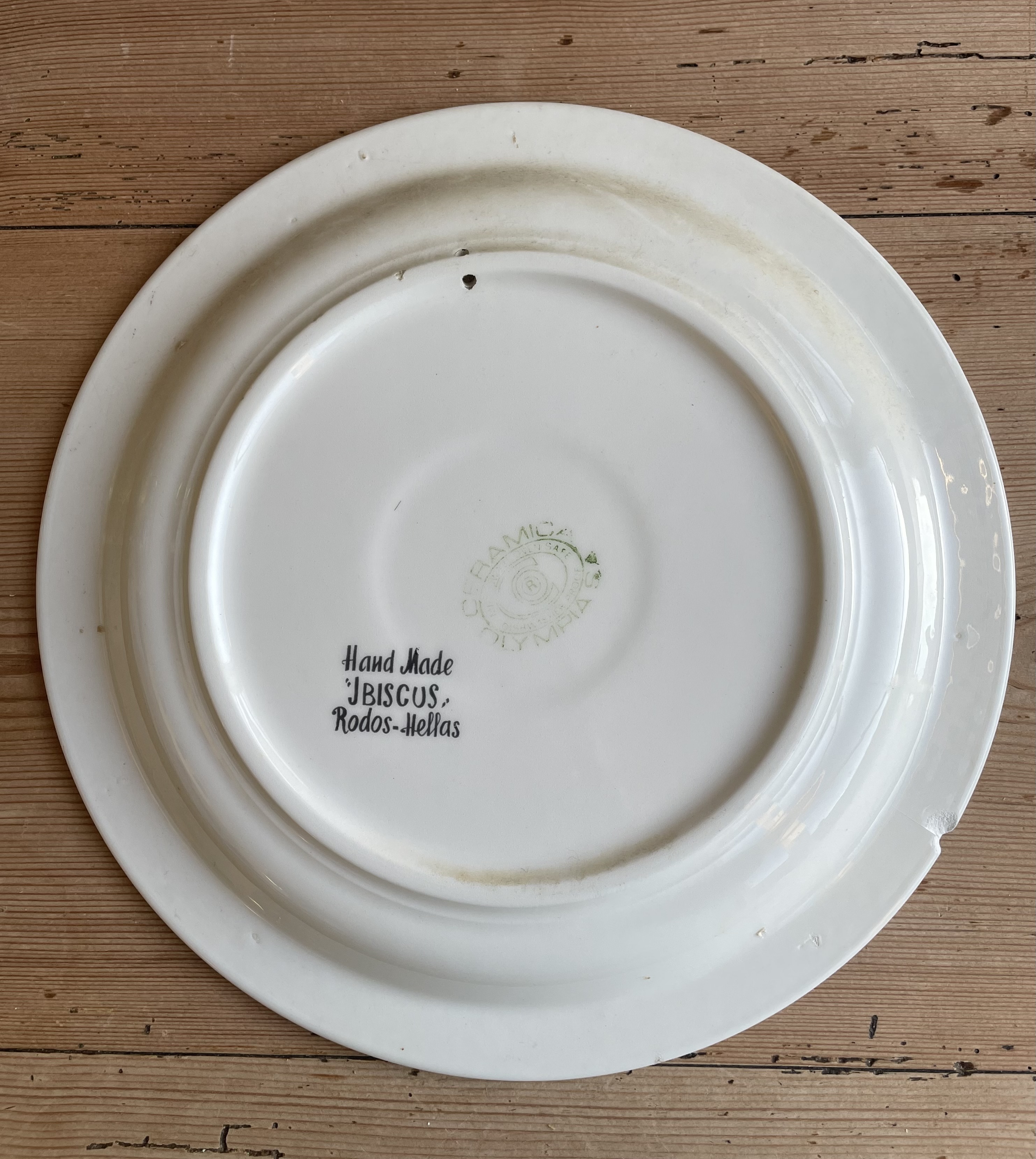 Assiette fleurs et papillons