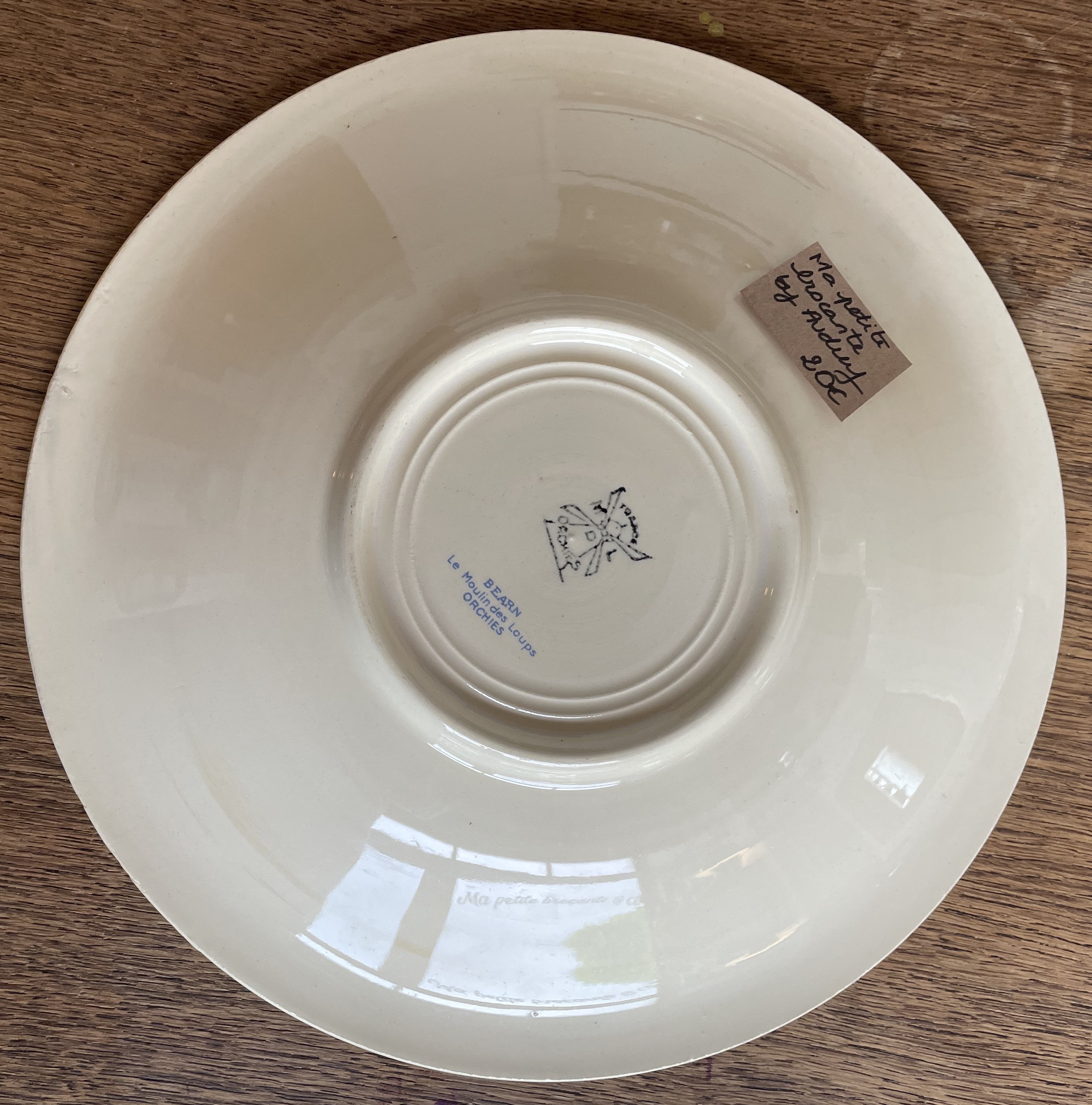 Plat de service Moulin des loups à décor floral