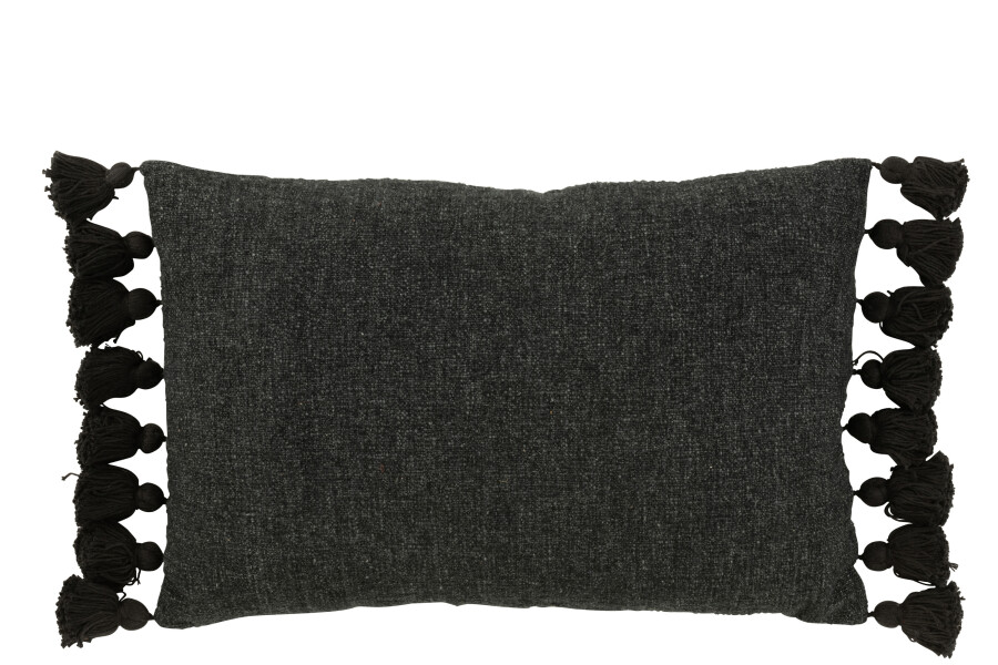 Coussin floches noir 