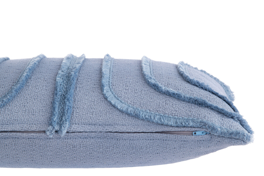 Coussin franges lignes