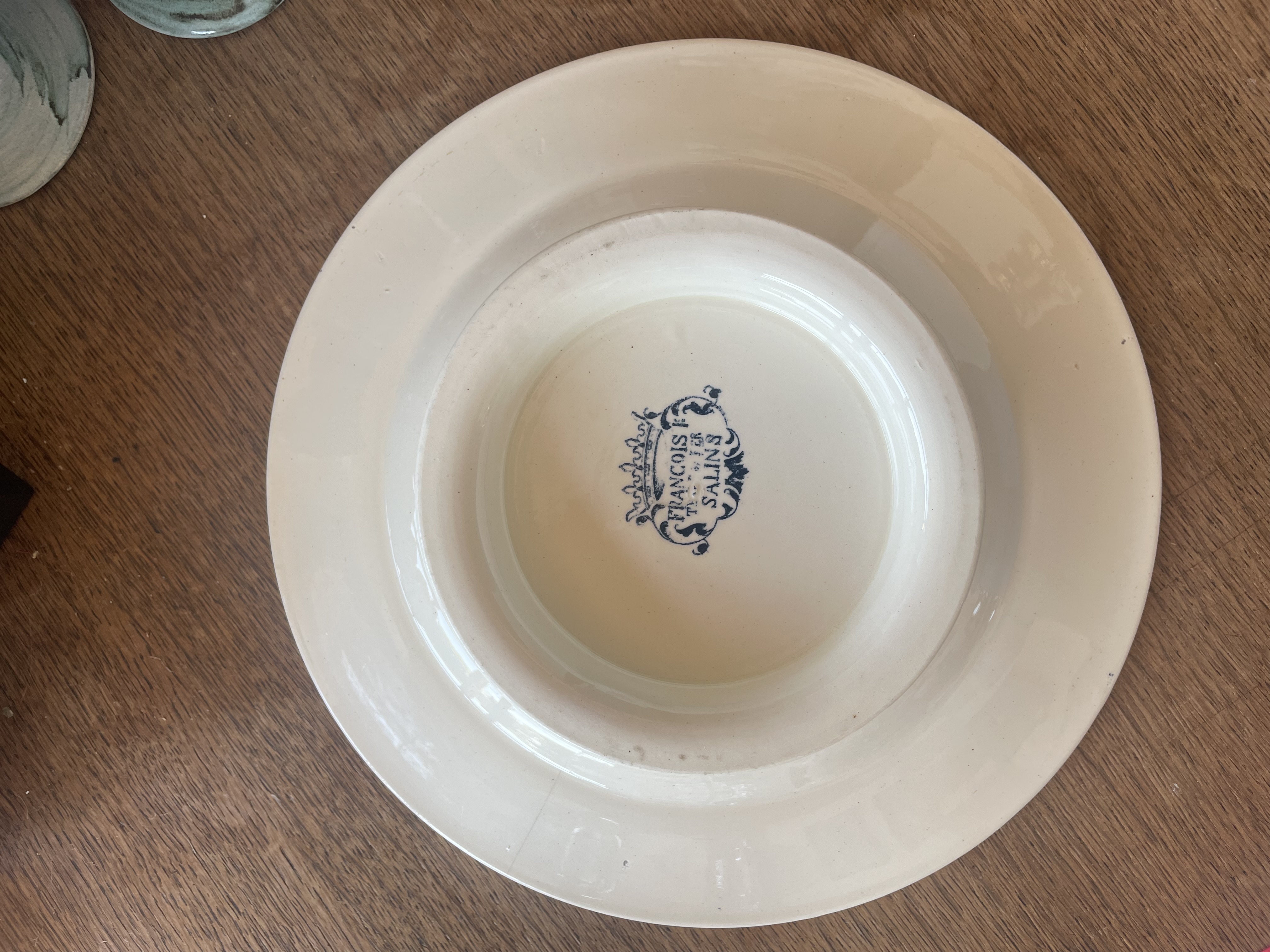 Compotier Salamandre motifs bleus