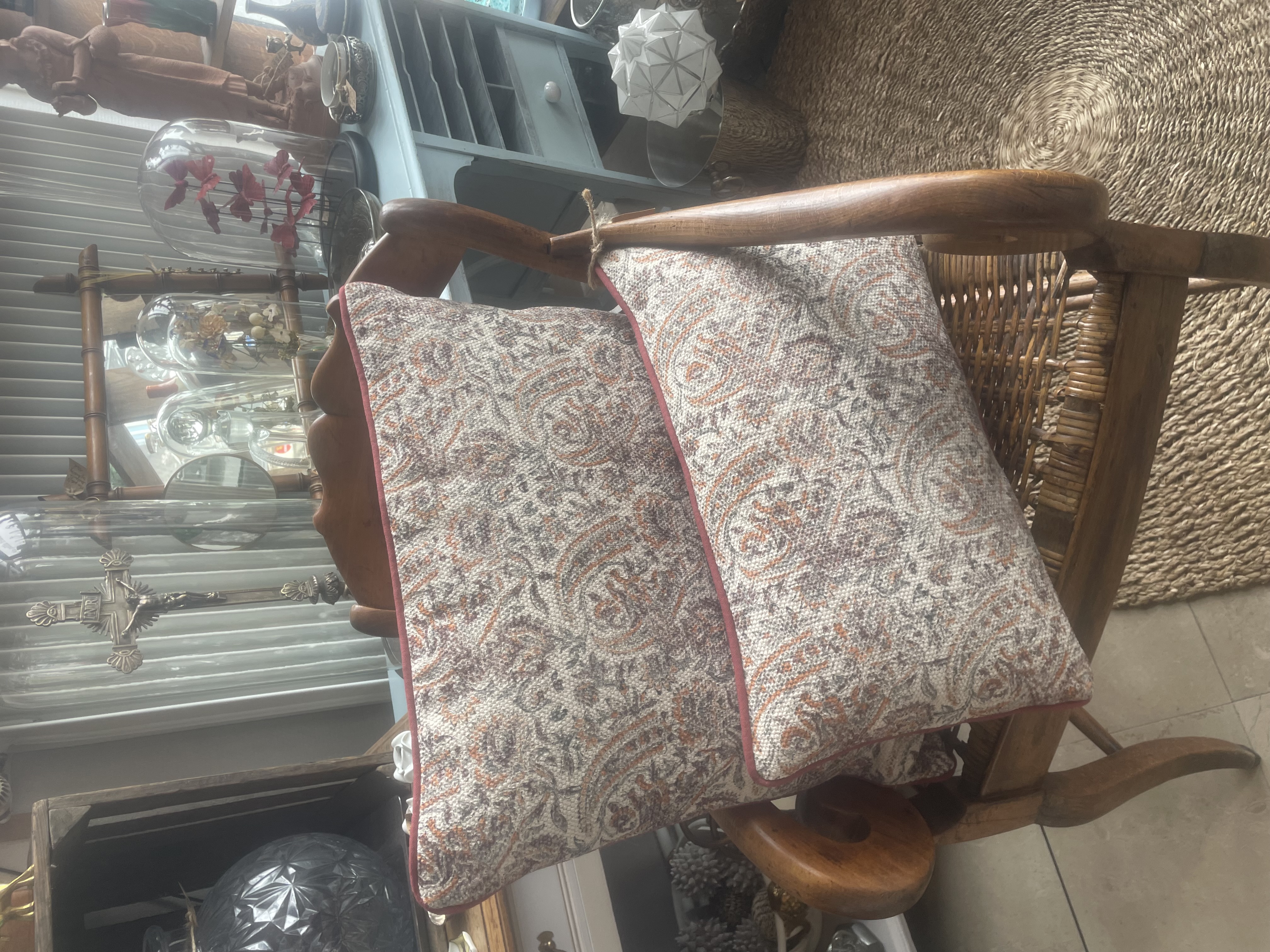 Coussin imprimé cachemire