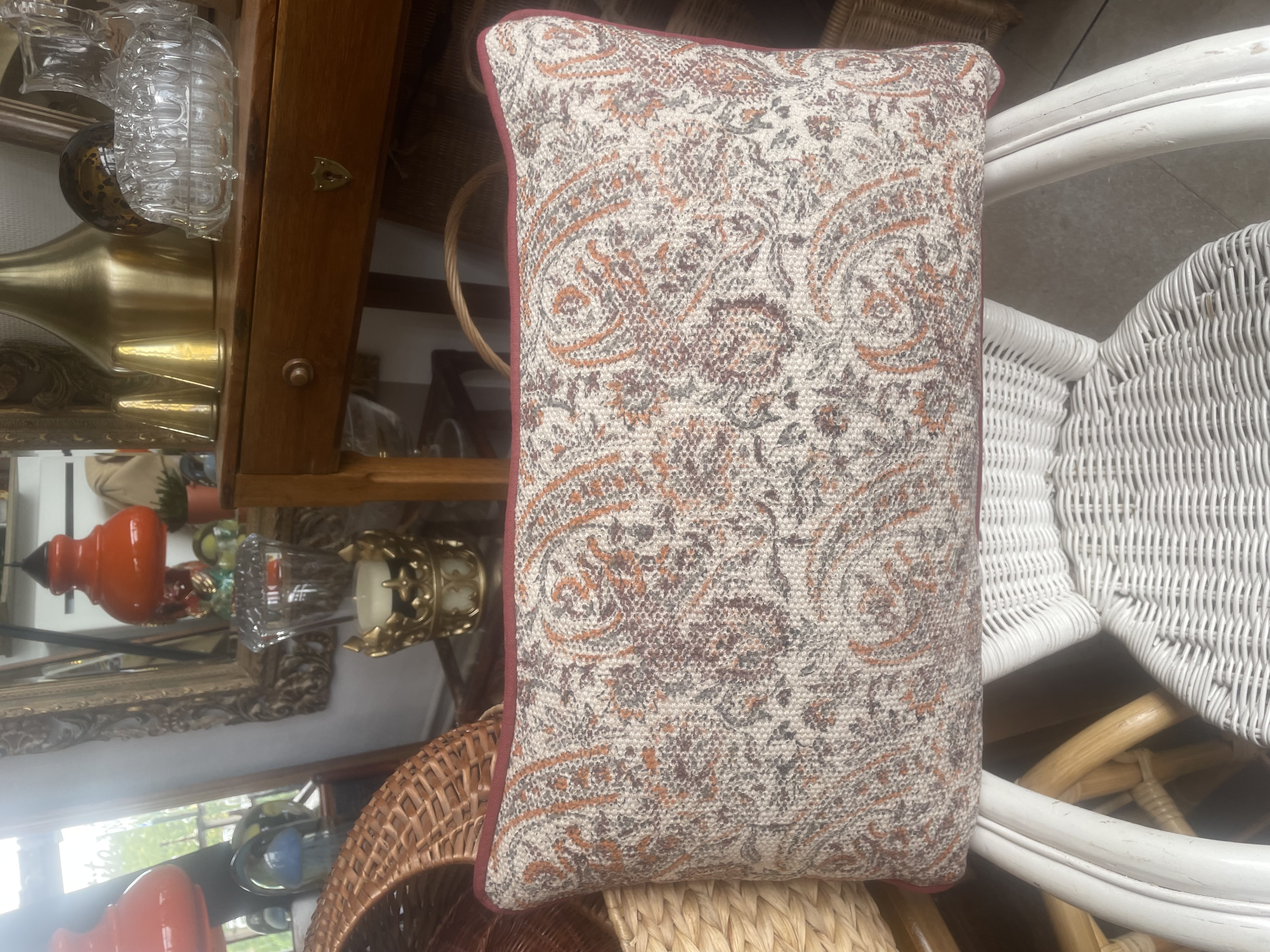 Coussin imprimé cachemire