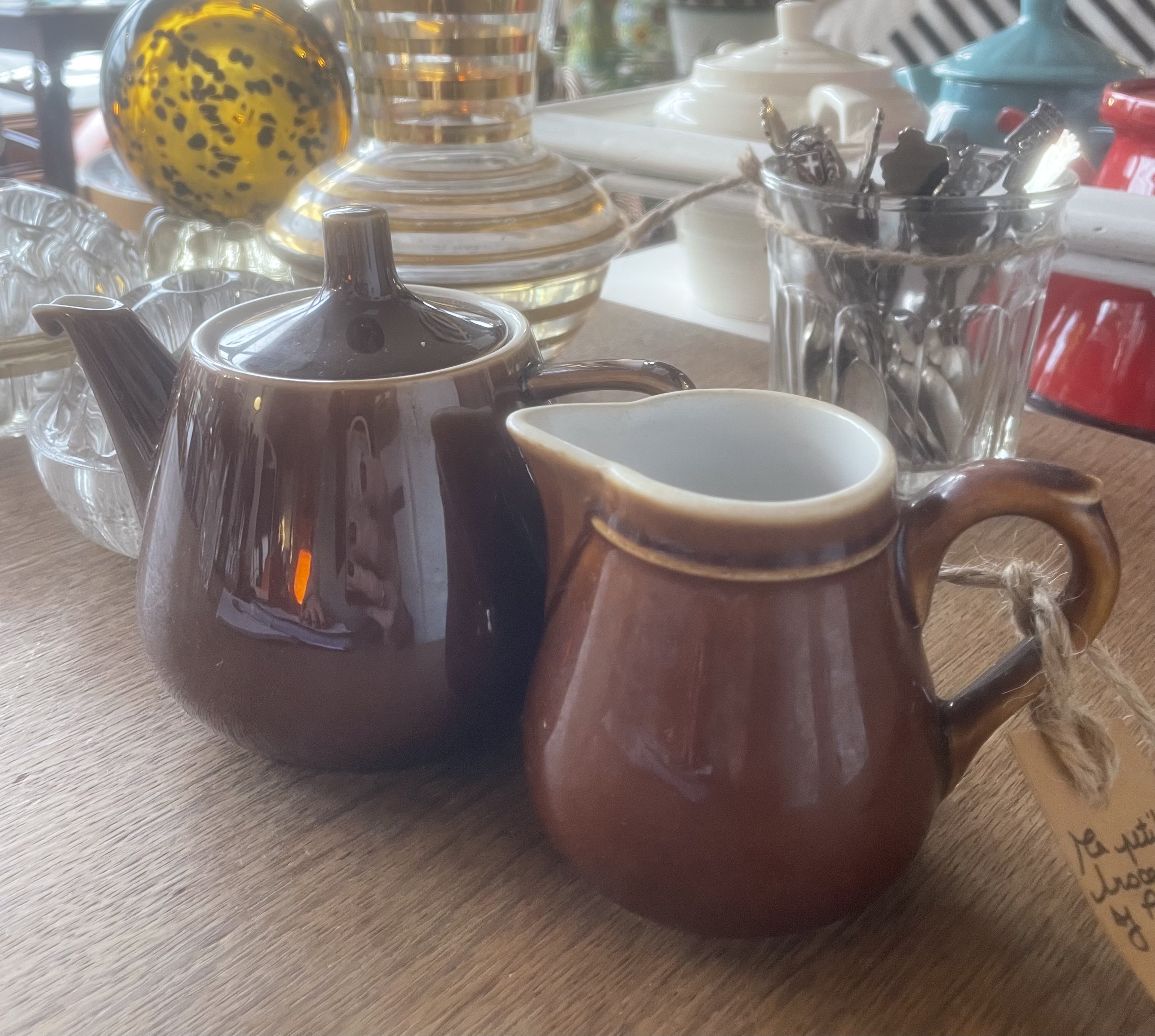 Ensemble théière pot à lait
