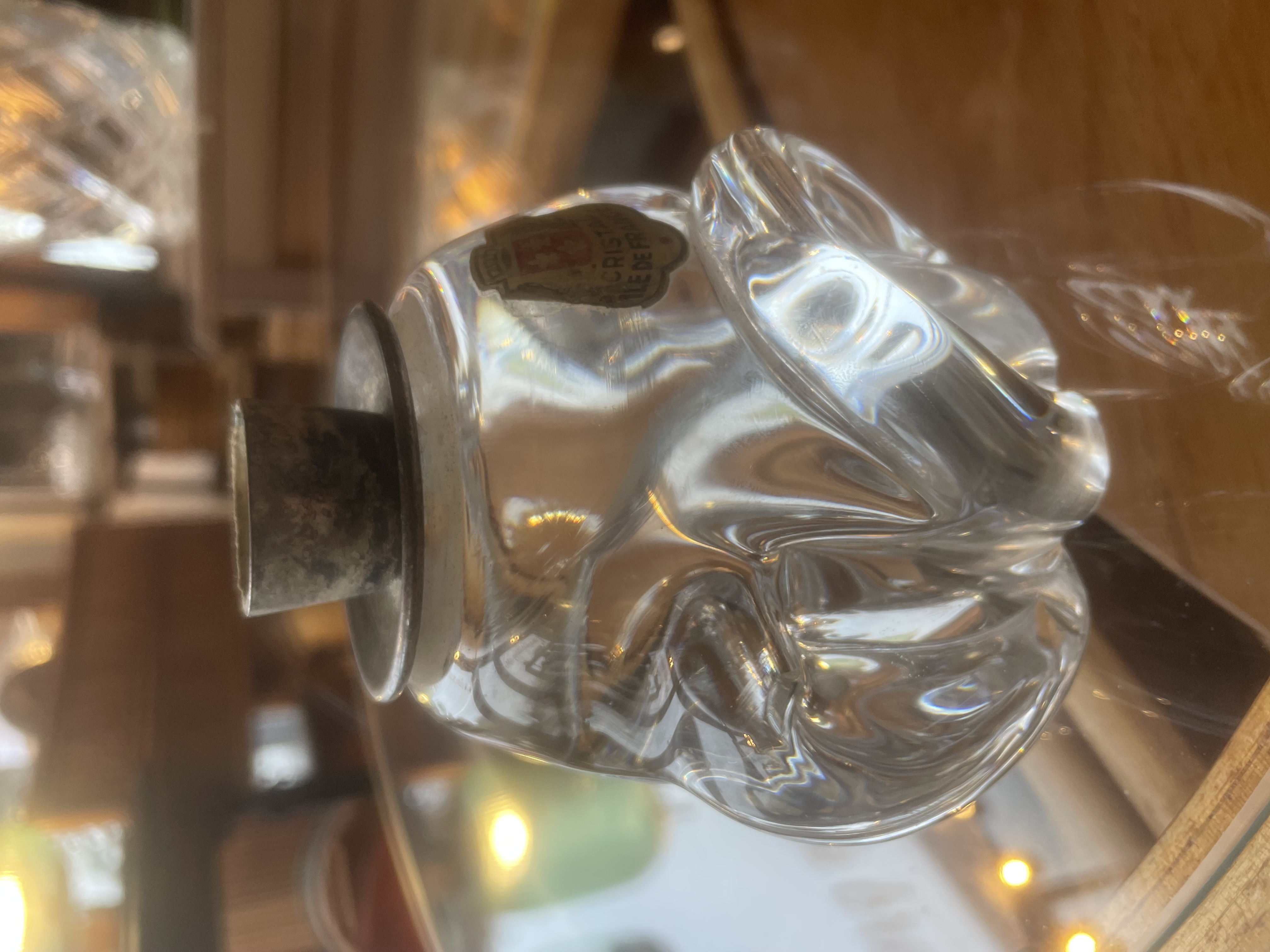 Bougeoirs en cristal 