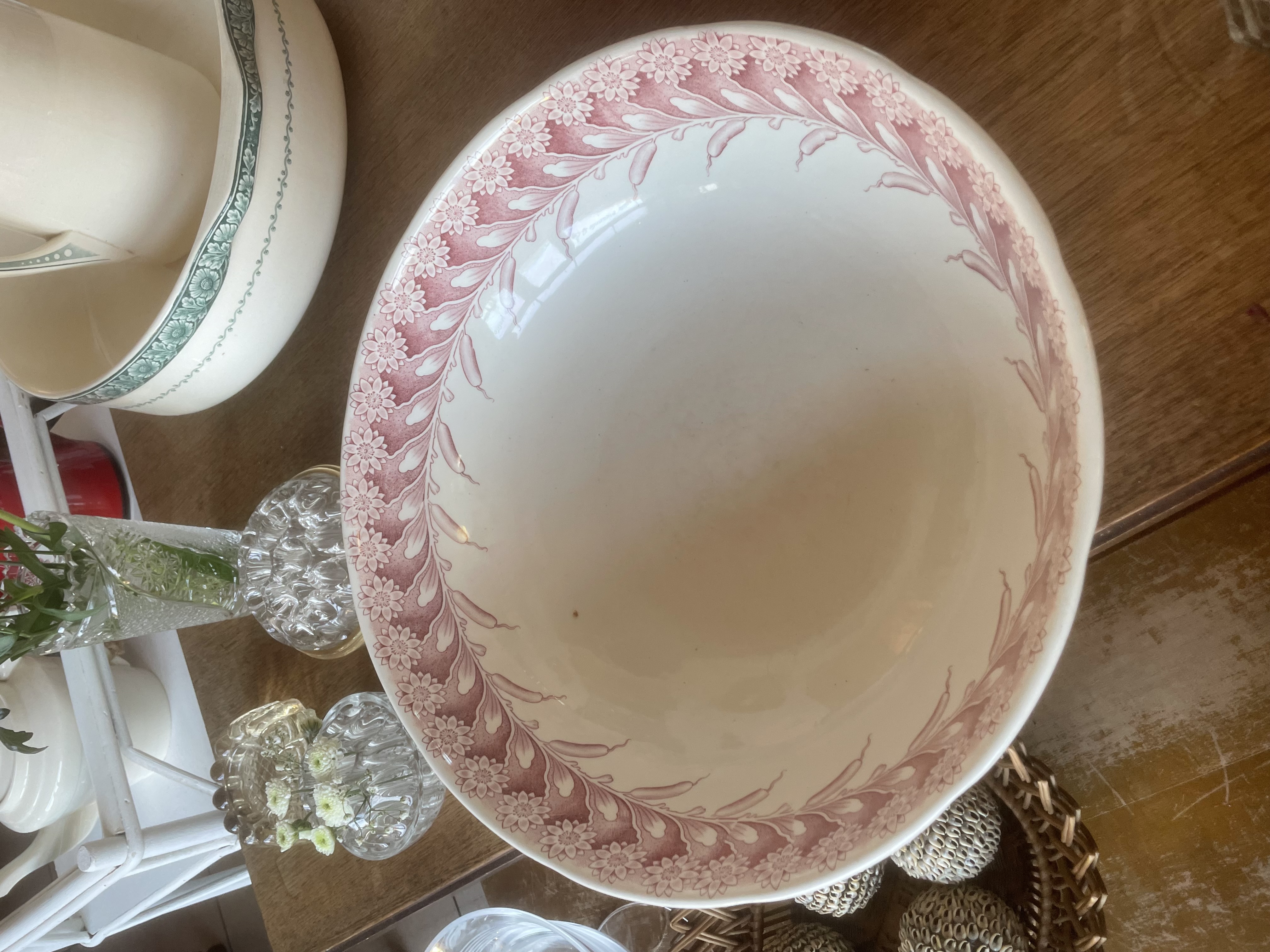 Bassine motifs roses