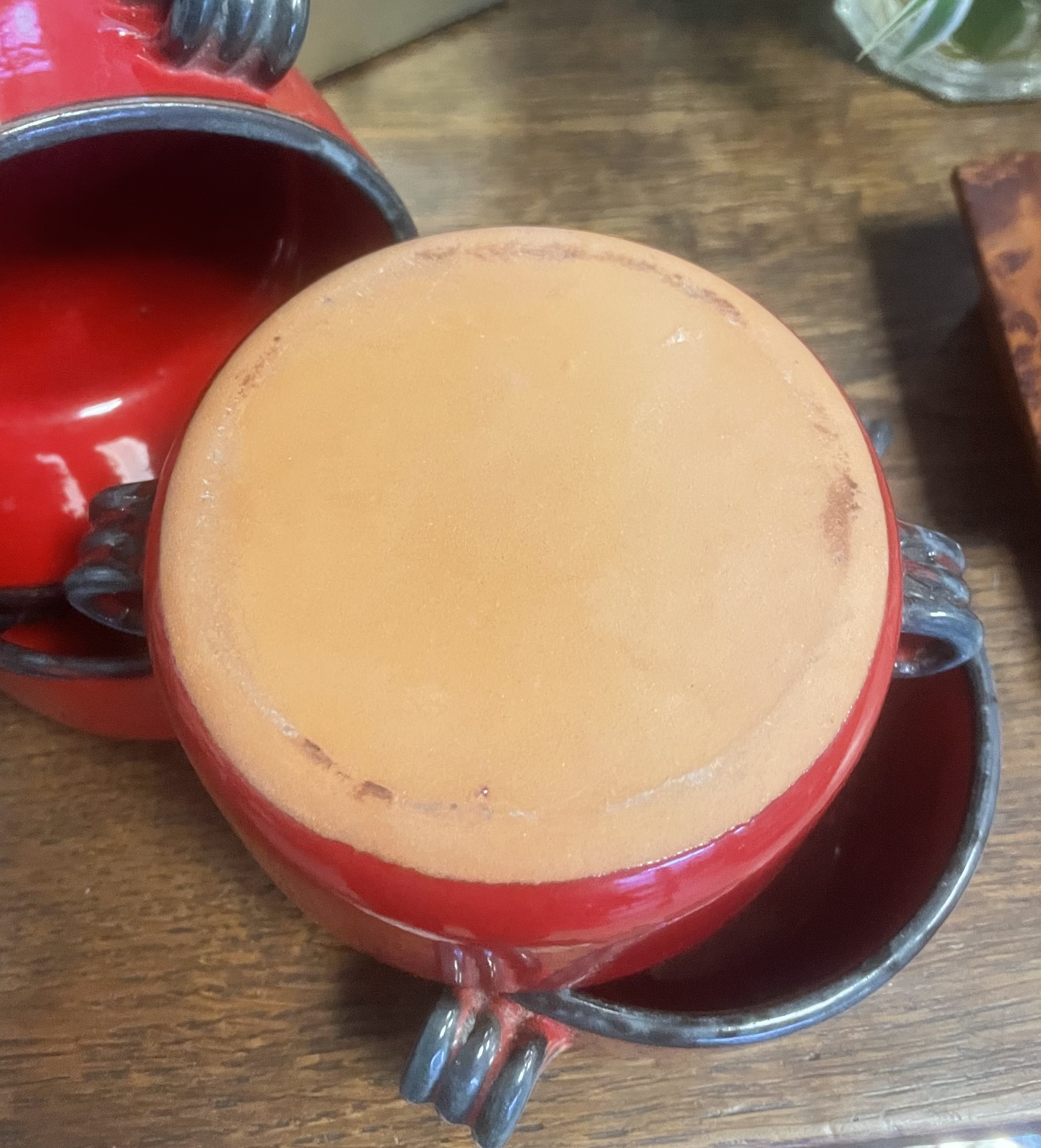 Ensemble de ramequins rouges 