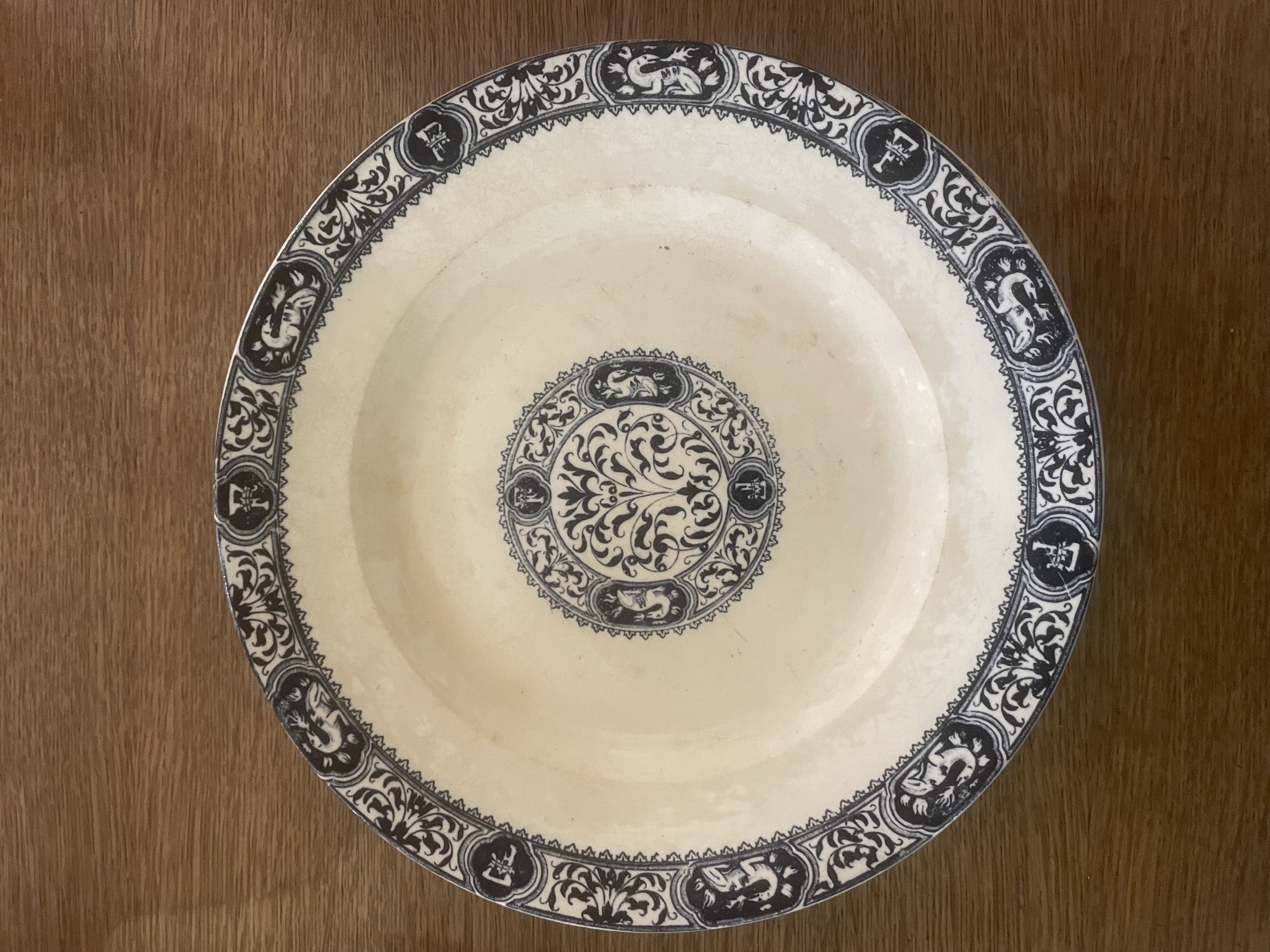 Compotier motifs bleu marine Salamandre 