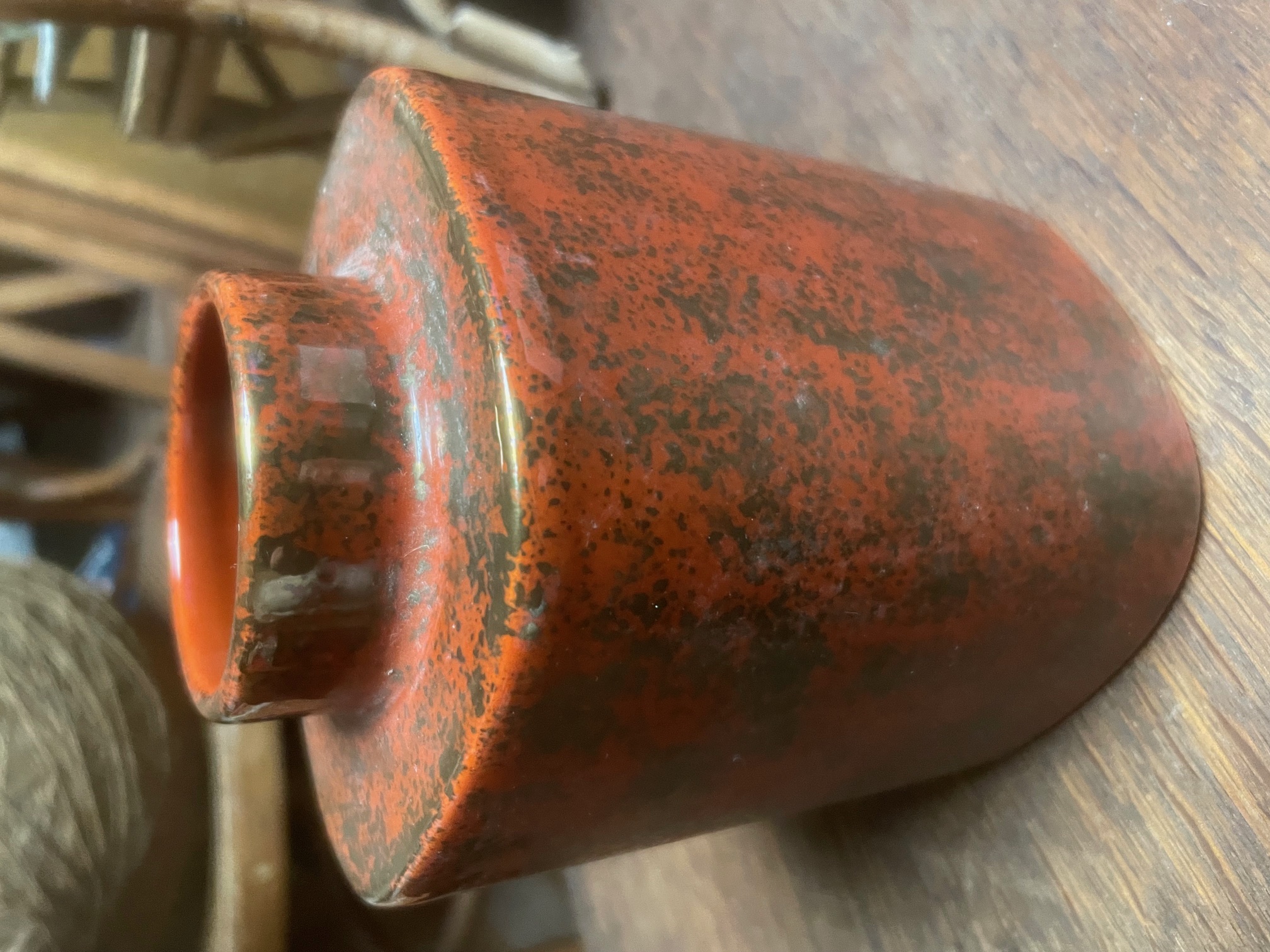 Vase Charolles Jacques Molin orange et doré 