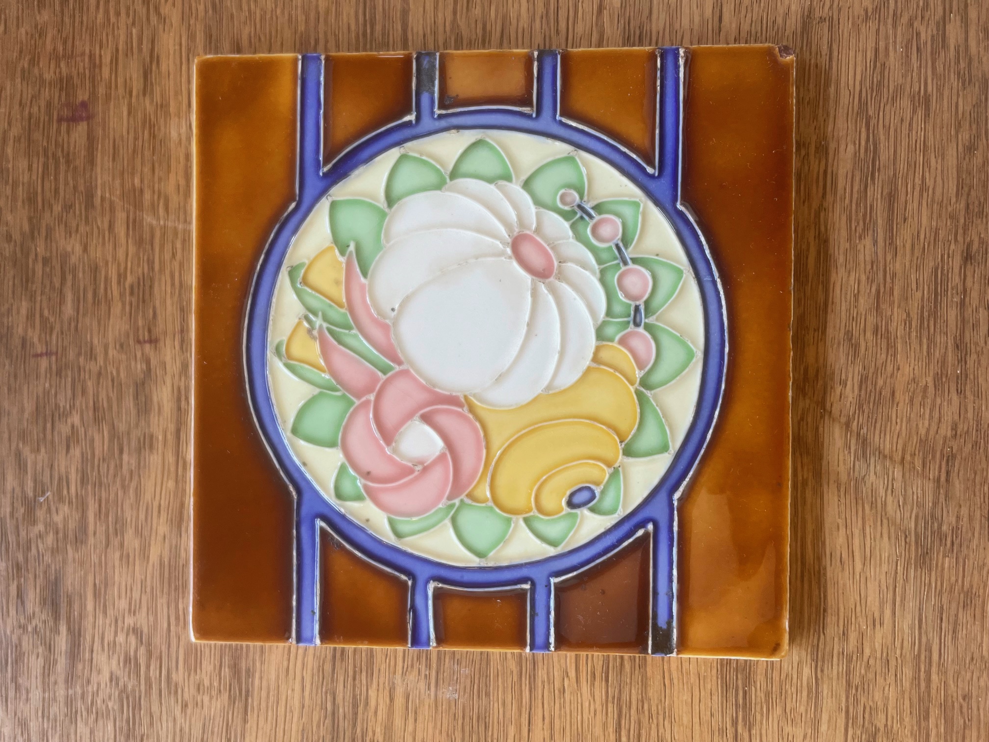 Desvres carreau de faïence art déco 