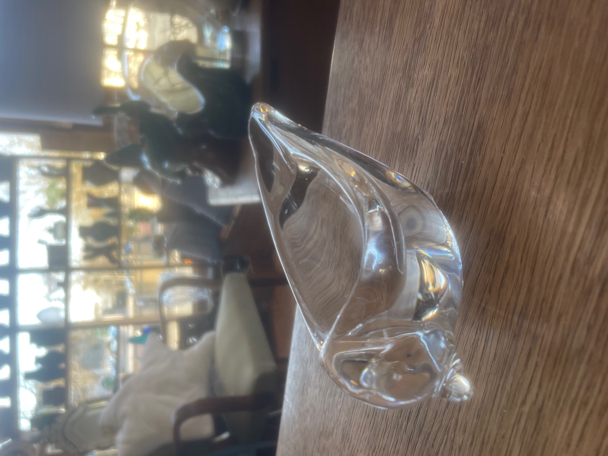 Petit vide poche verrerie de Vannes à forme d'oiseau