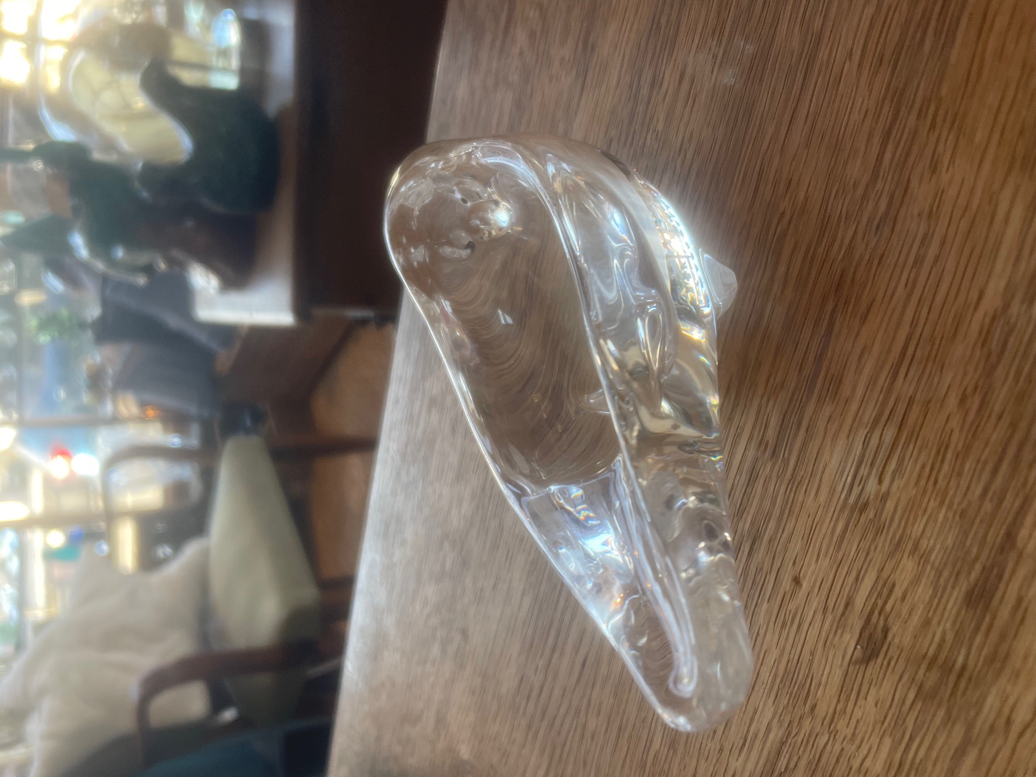 Petit vide poche verrerie de Vannes à forme d'oiseau