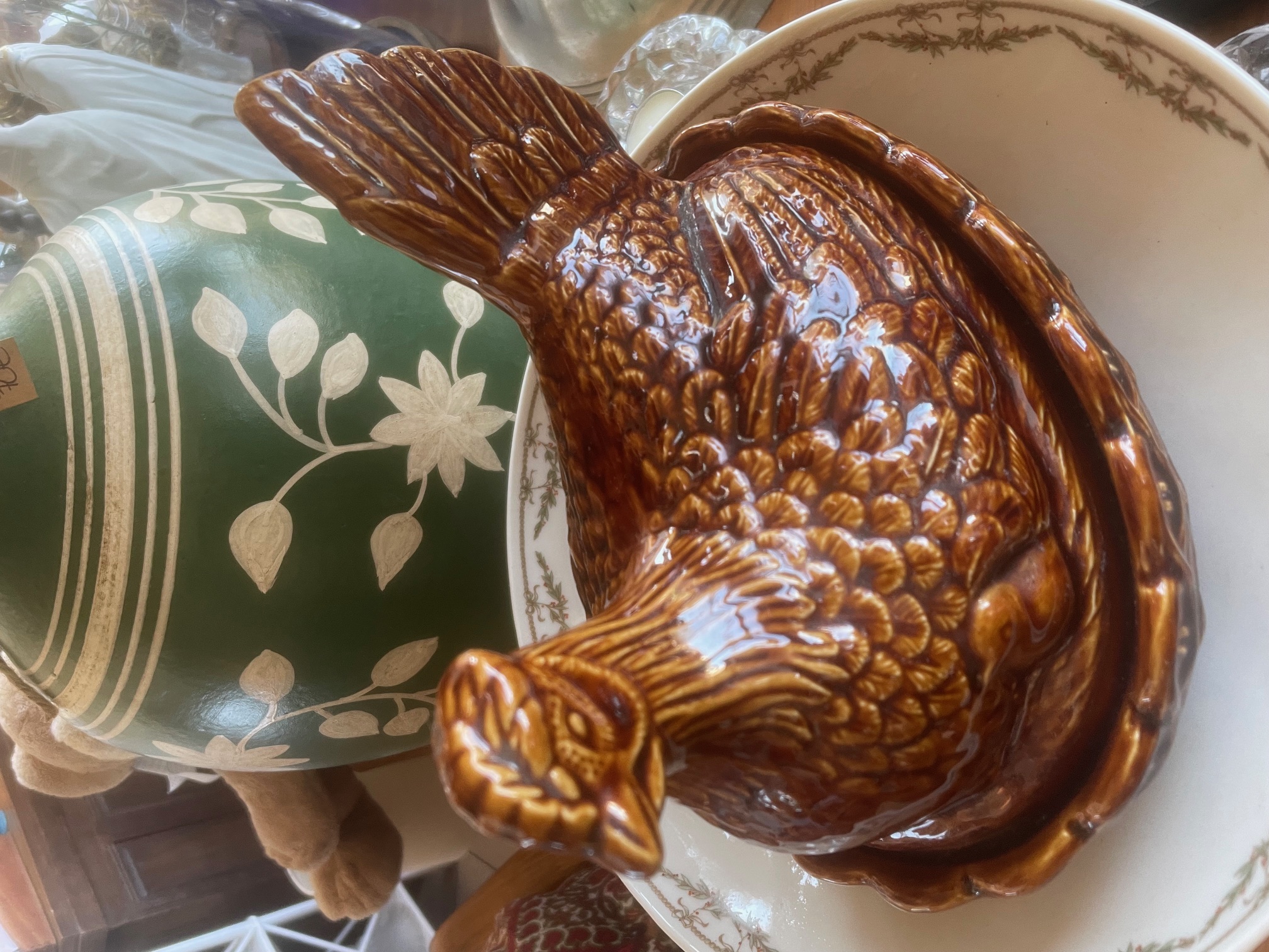 Terrine Poule marron foncé