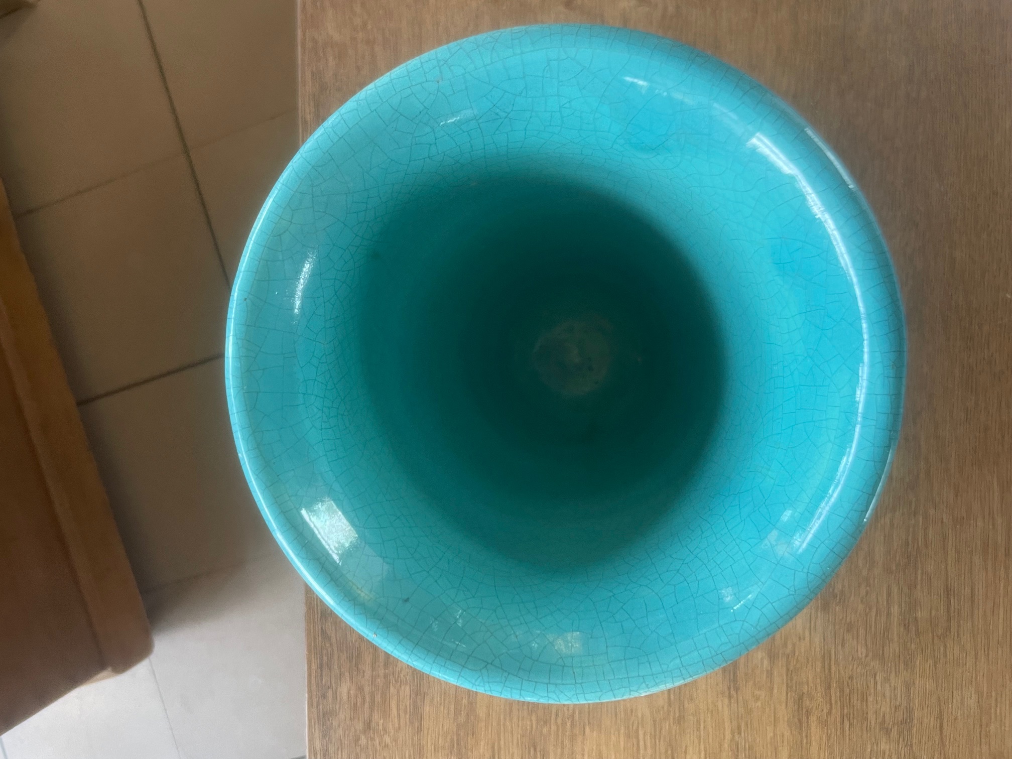 Vase bleu turquoise Vallauris Gazietto
