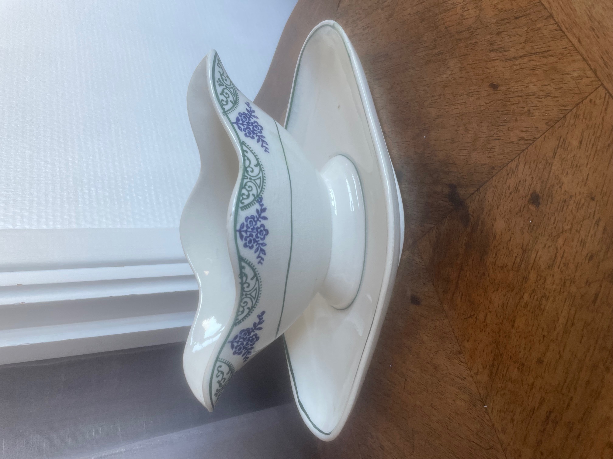 Saucière motifs bleus et verts