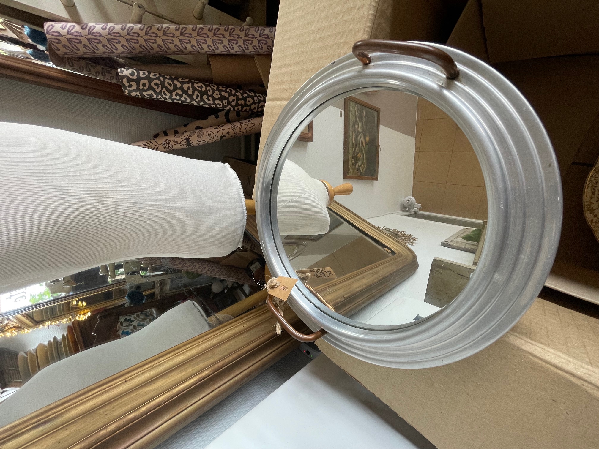 Plateau miroir rond