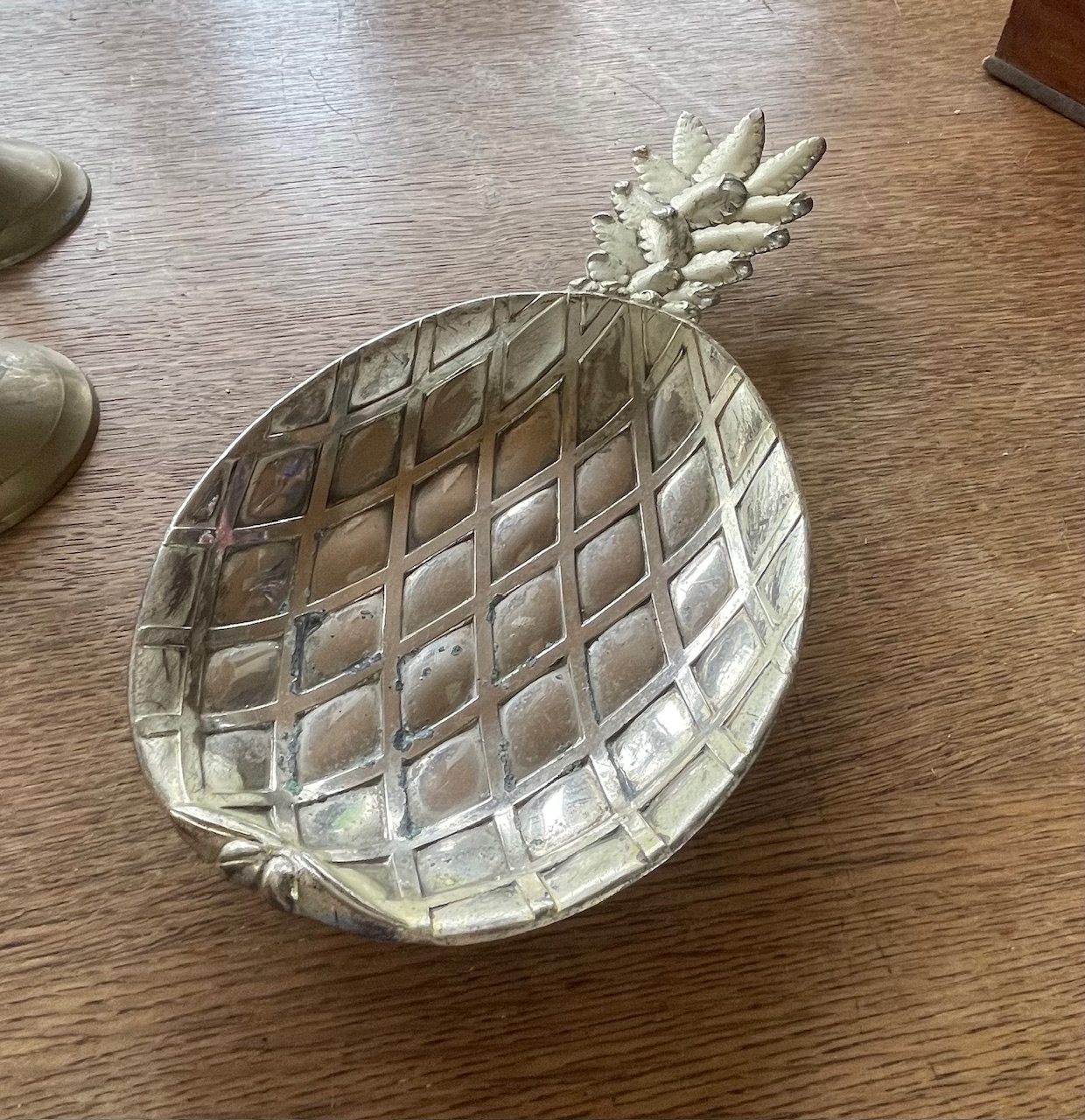 Vide poche ananas métal