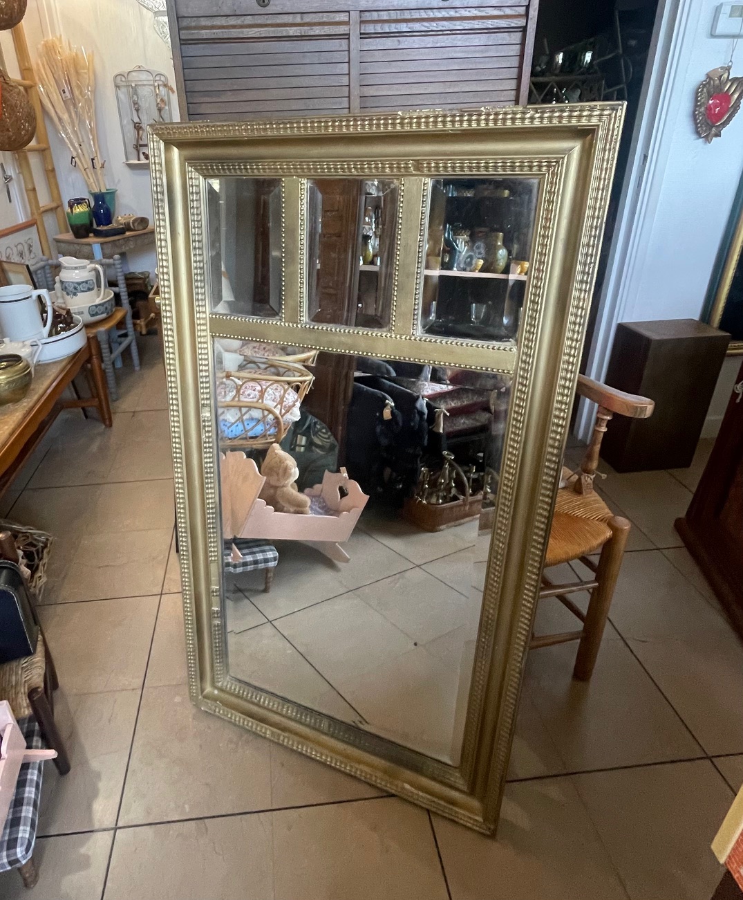 Miroir rectangulaire doré