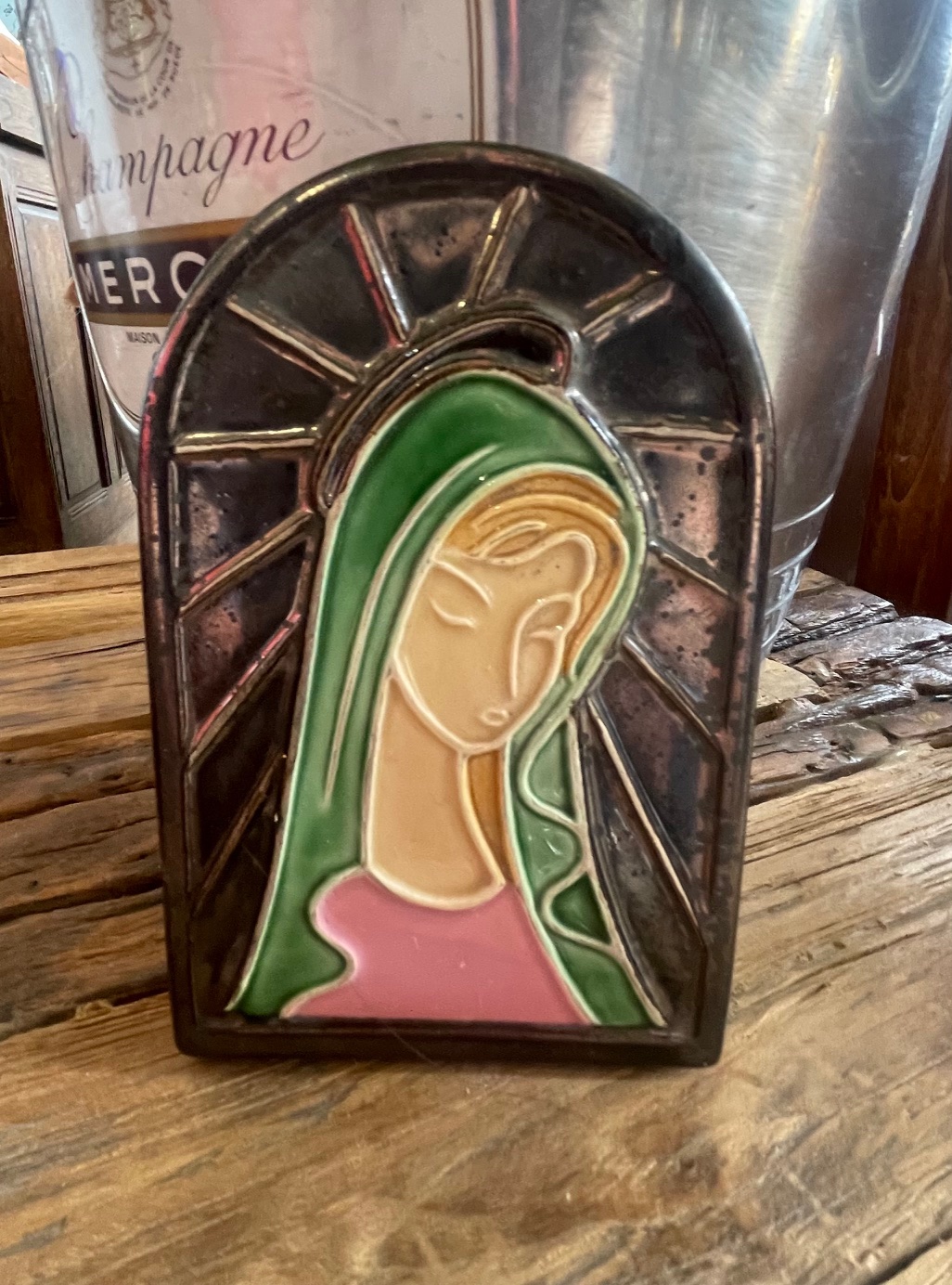 Vierge sur céramique 