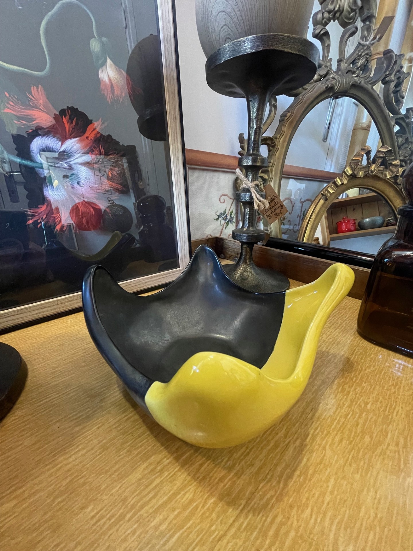 Coupelle / vide poche noir et jaune