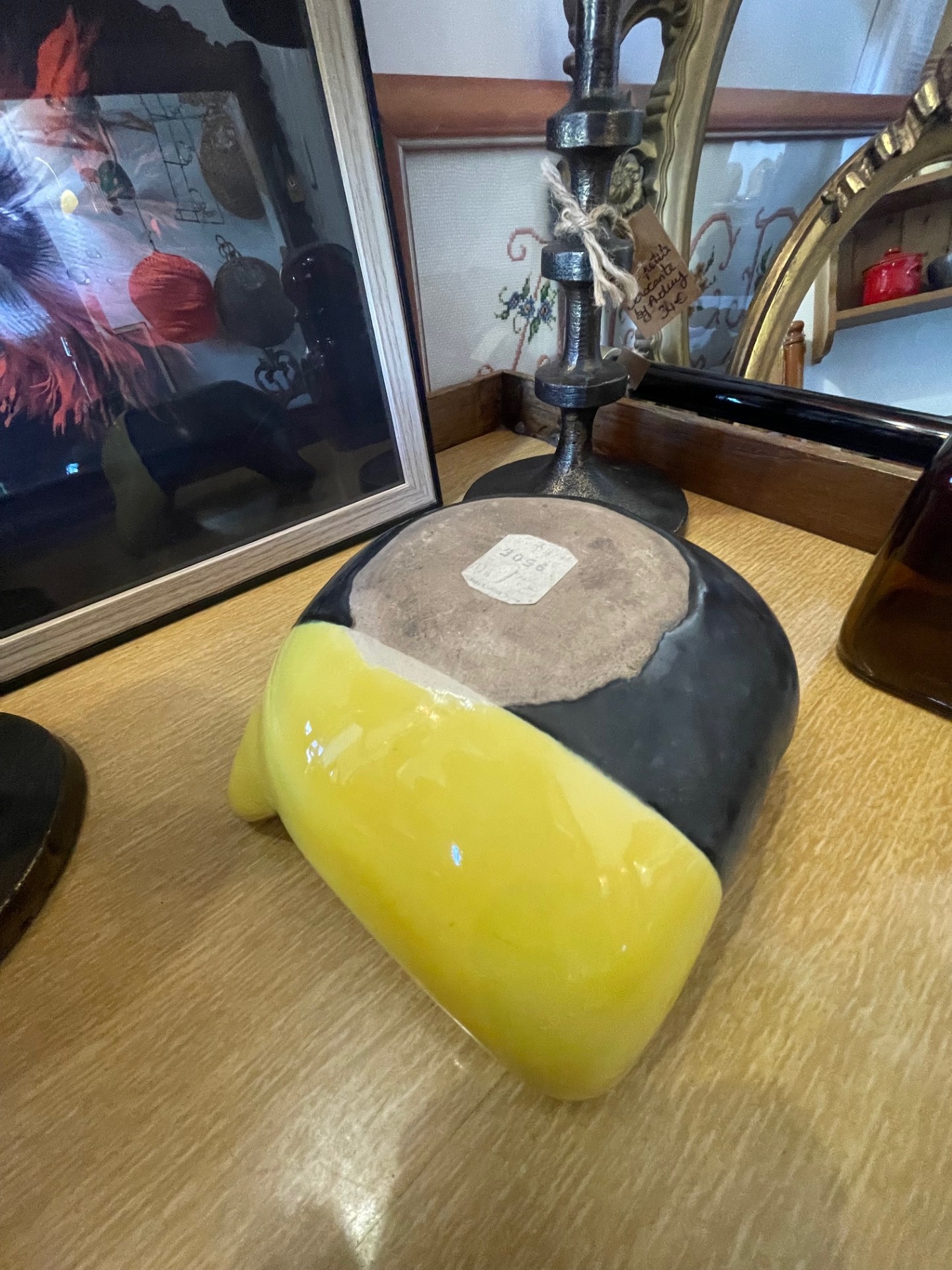 Coupelle / vide poche noir et jaune