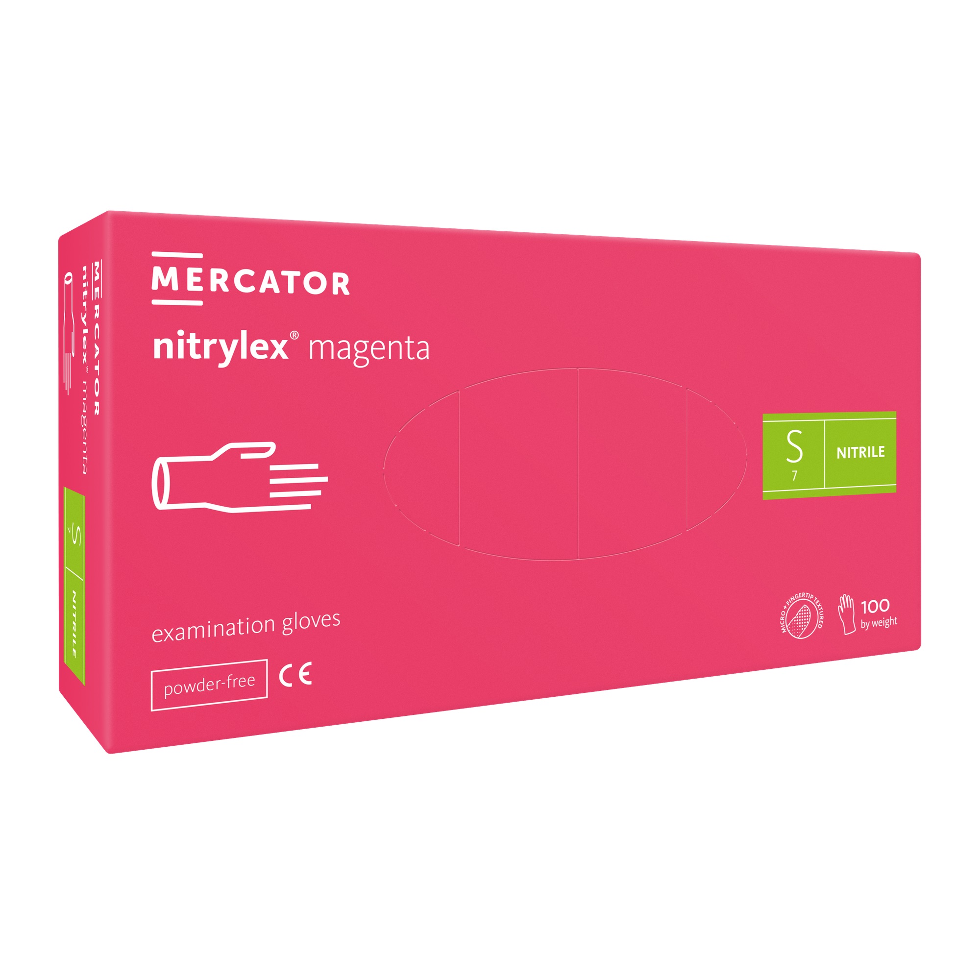 Vienkartinės nitrilinės pirštinės Mercator (rožinės)
