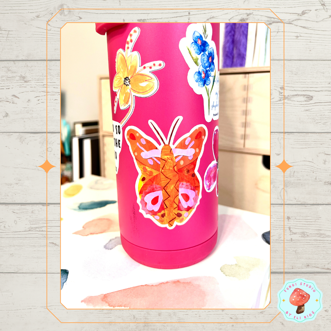 Butterfly collage sticker