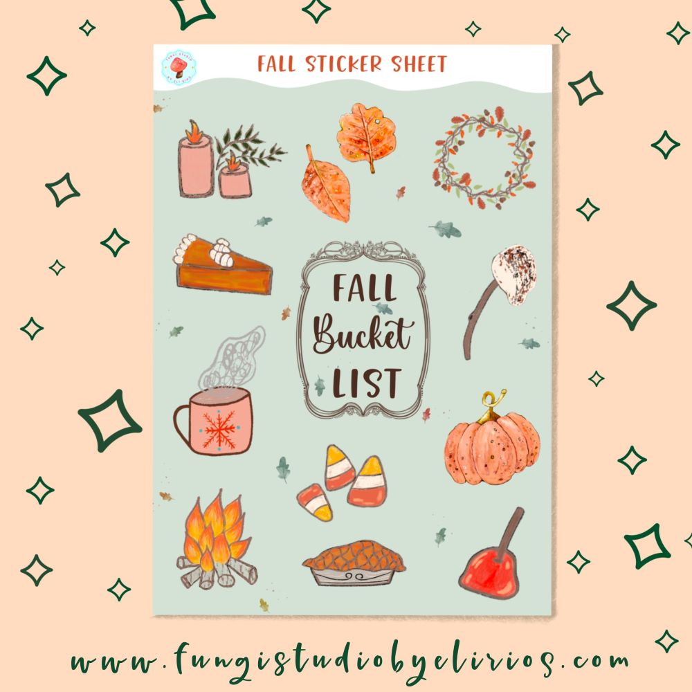 Fall Sticker Sheet / Fall bucket list