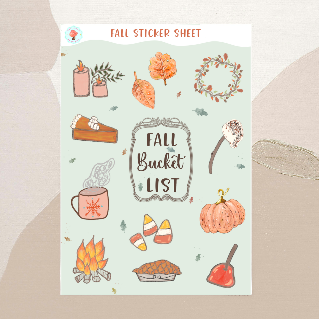 Fall Sticker Sheet / Fall bucket list