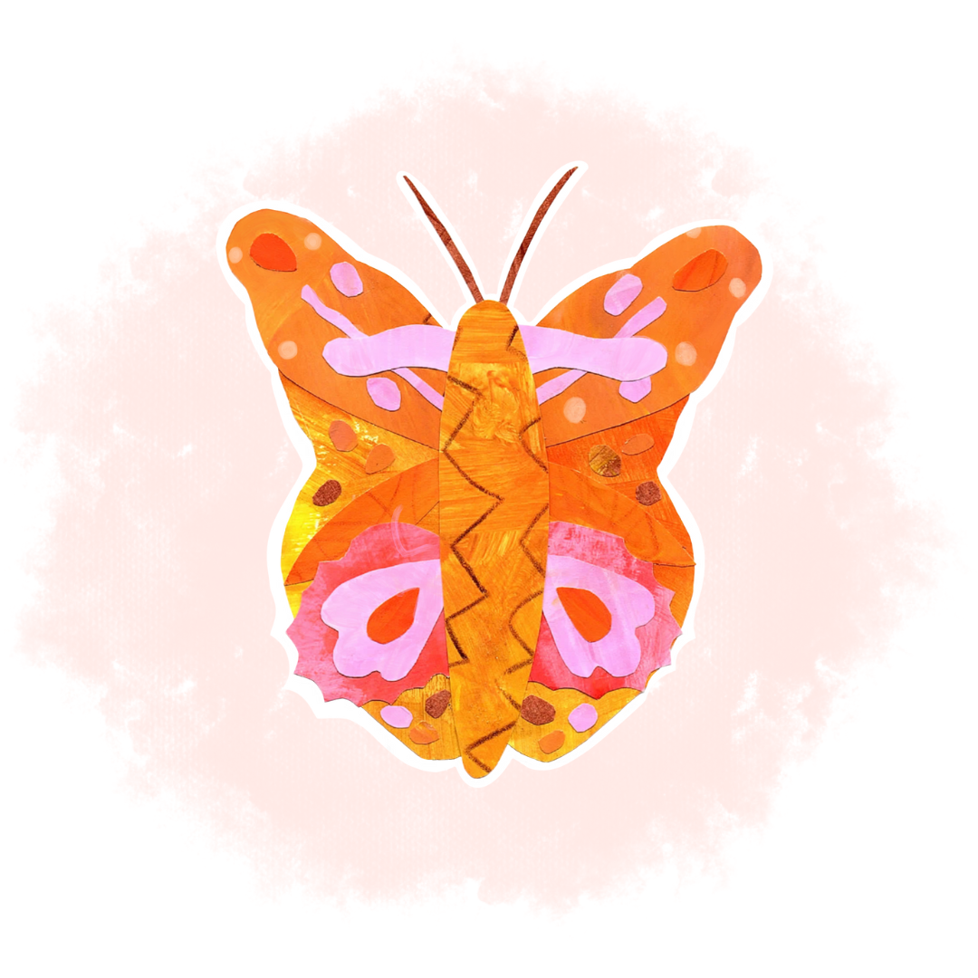 Butterfly collage sticker
