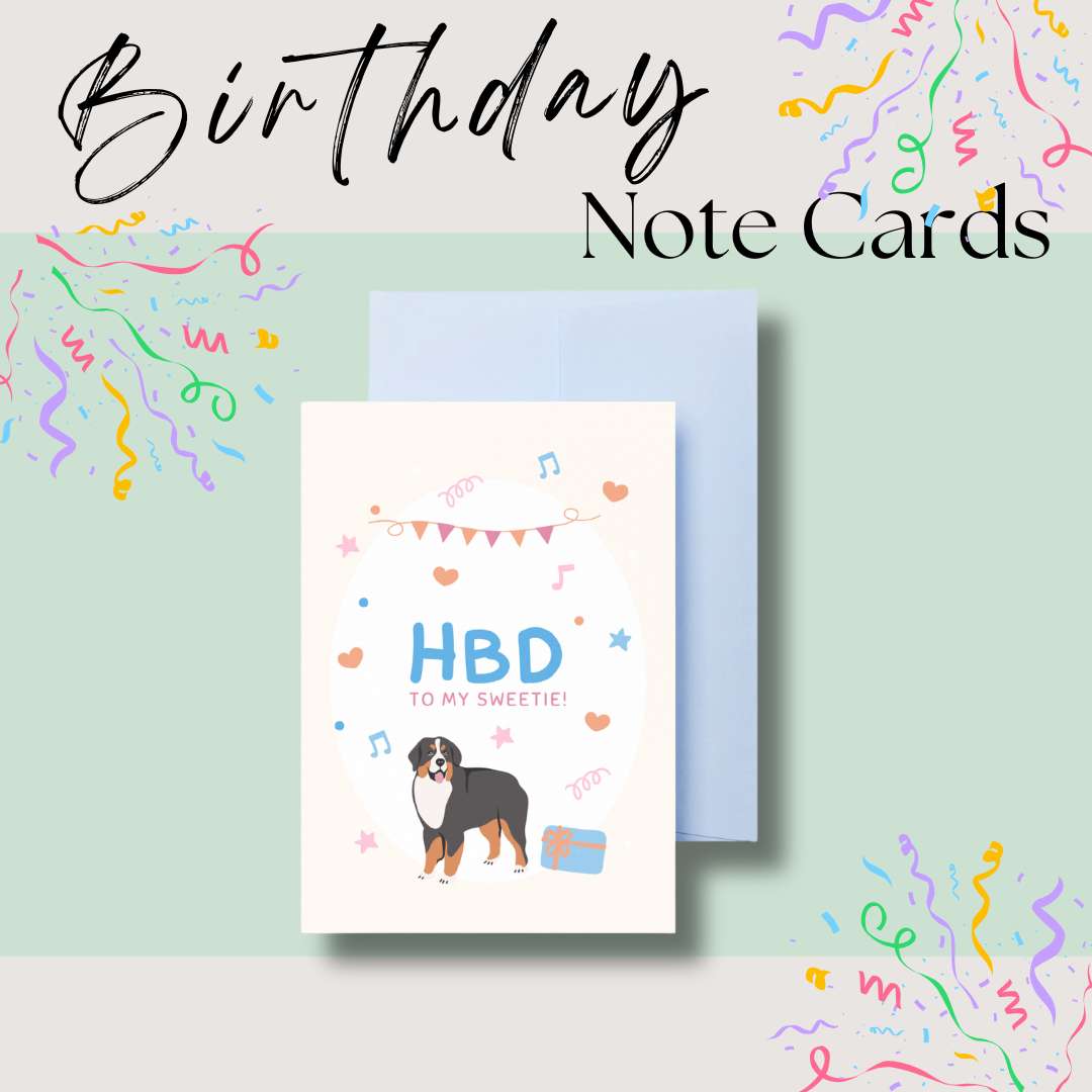 Dog Birthday Card | Tarjeta de cumpleaños ilustrada
