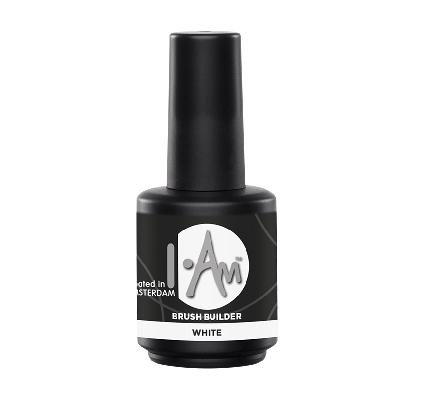 I.Am Brush Builder – gelis buteliuke, WHITE, 15ml.