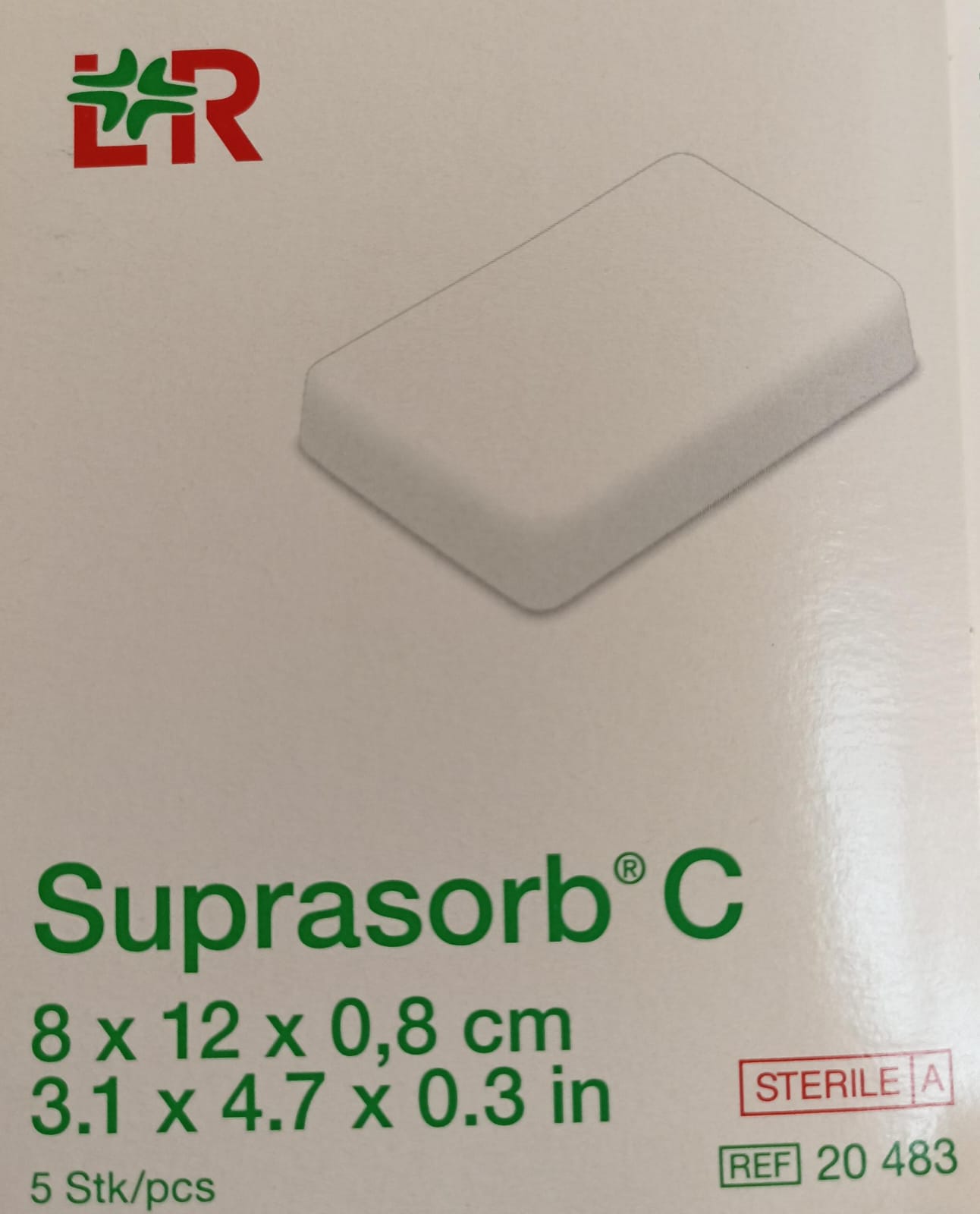 (1 pza) Suprasorb C 8x12 Apósito de Colágeno para Heridas