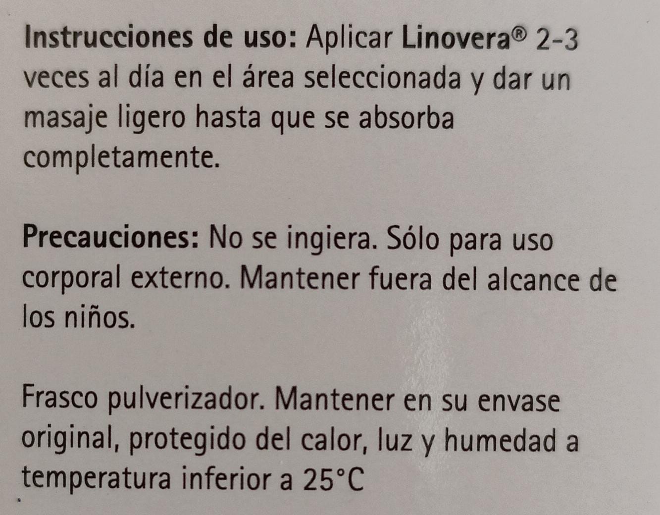 (20 pzas) Linovera Aceite 30 ml